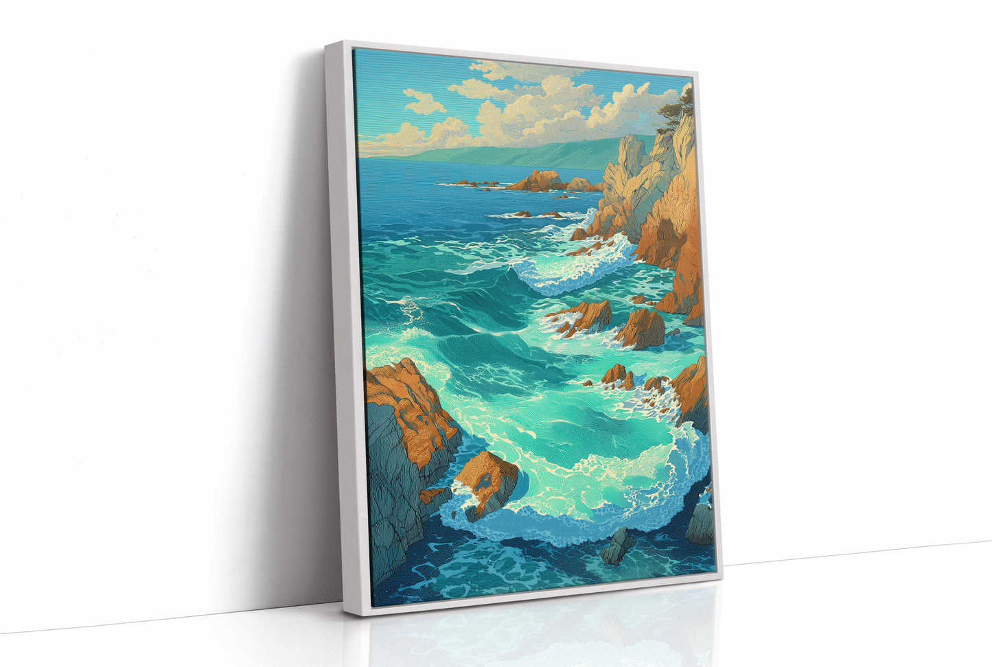 Coastal Cliffs Meet Turquoise Tides