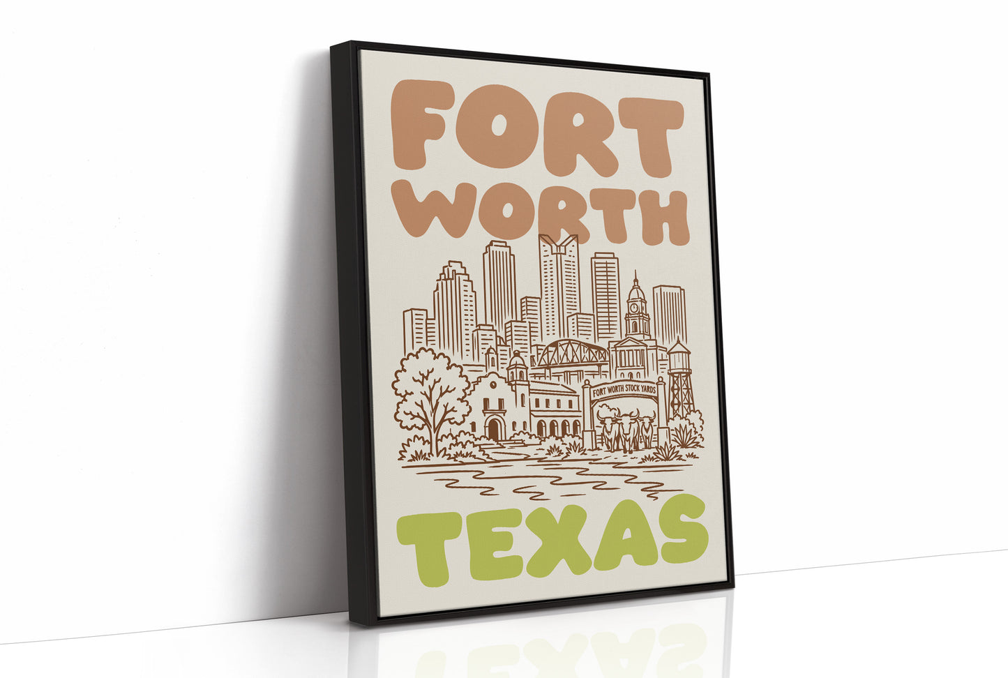 Fort Worth, Bubble Letter Skyline