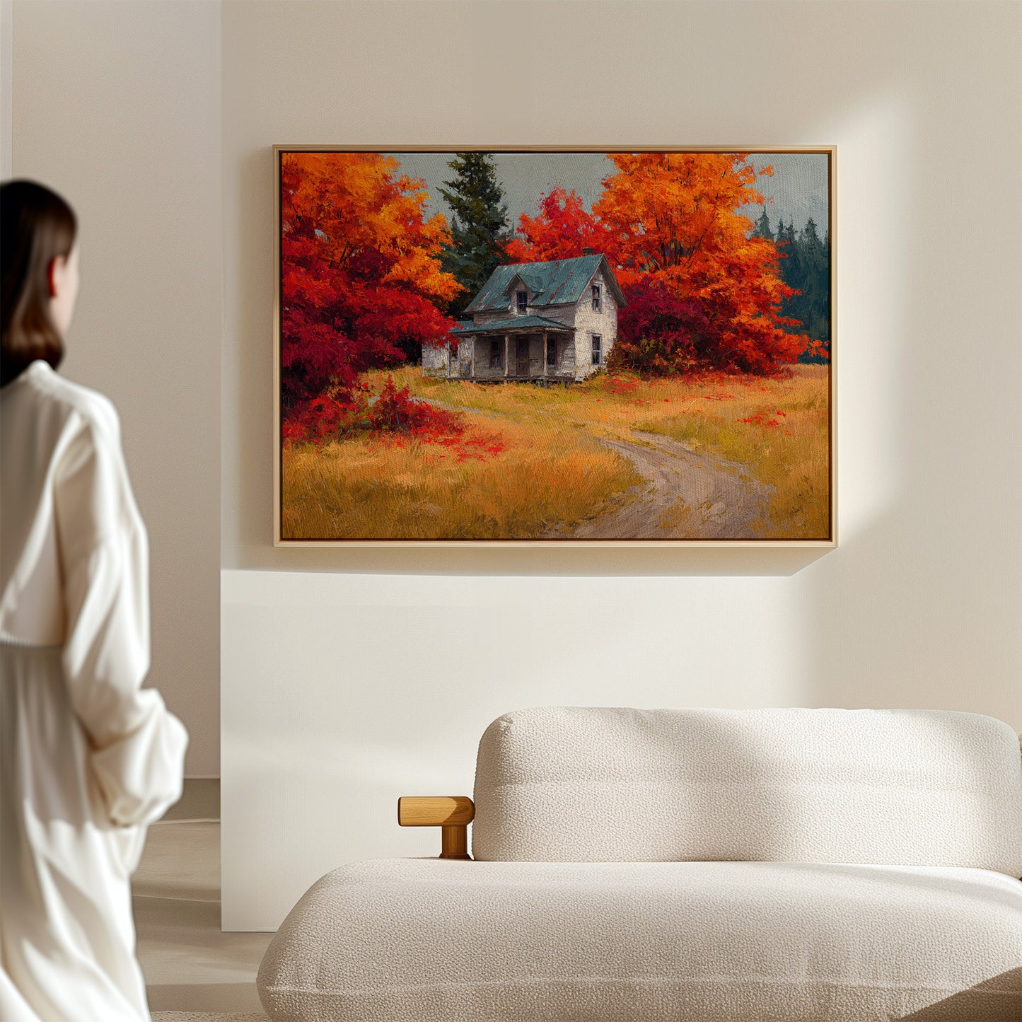 Harvest Home Beneath Fiery Canopy