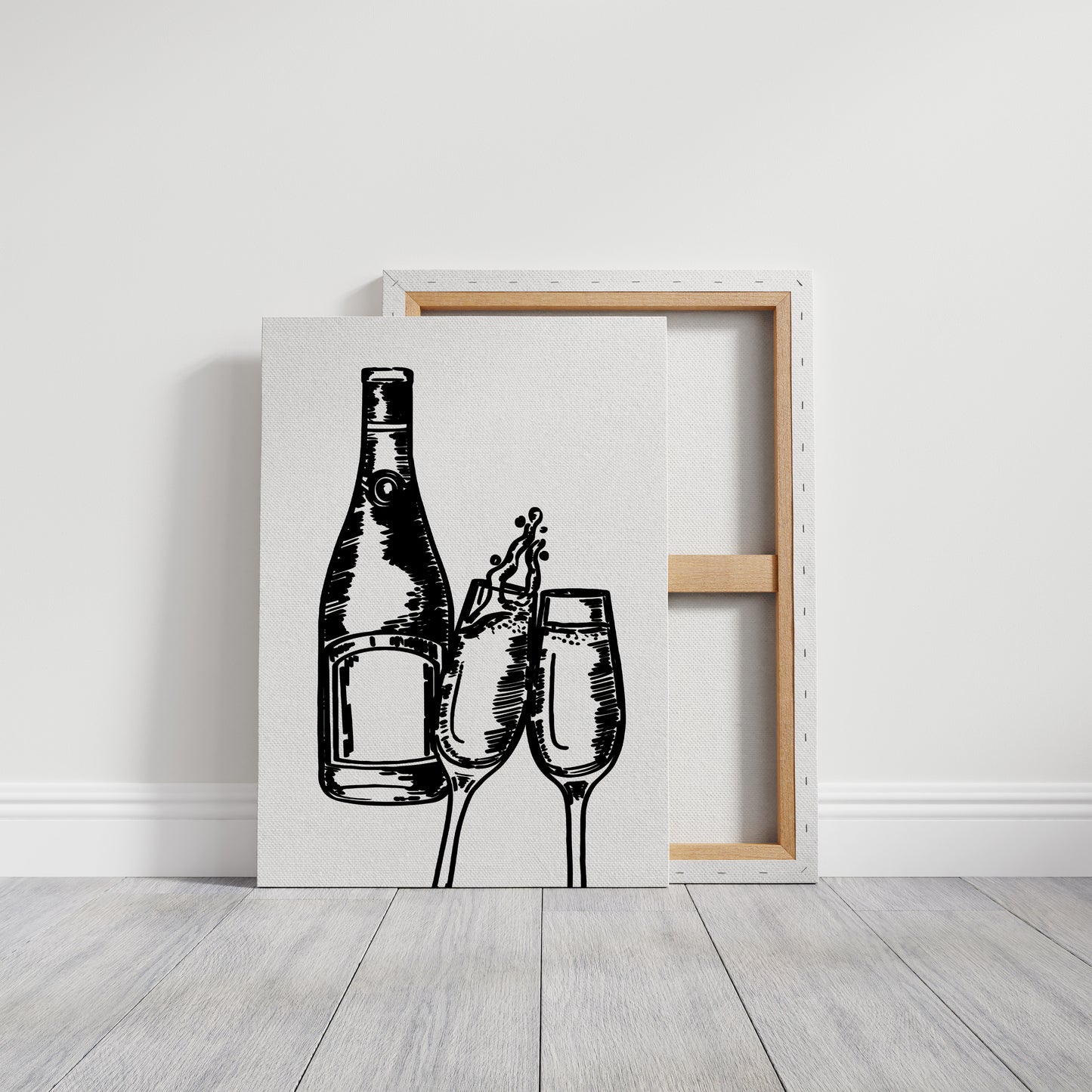 Bubbles Dance Their Midnight Toast