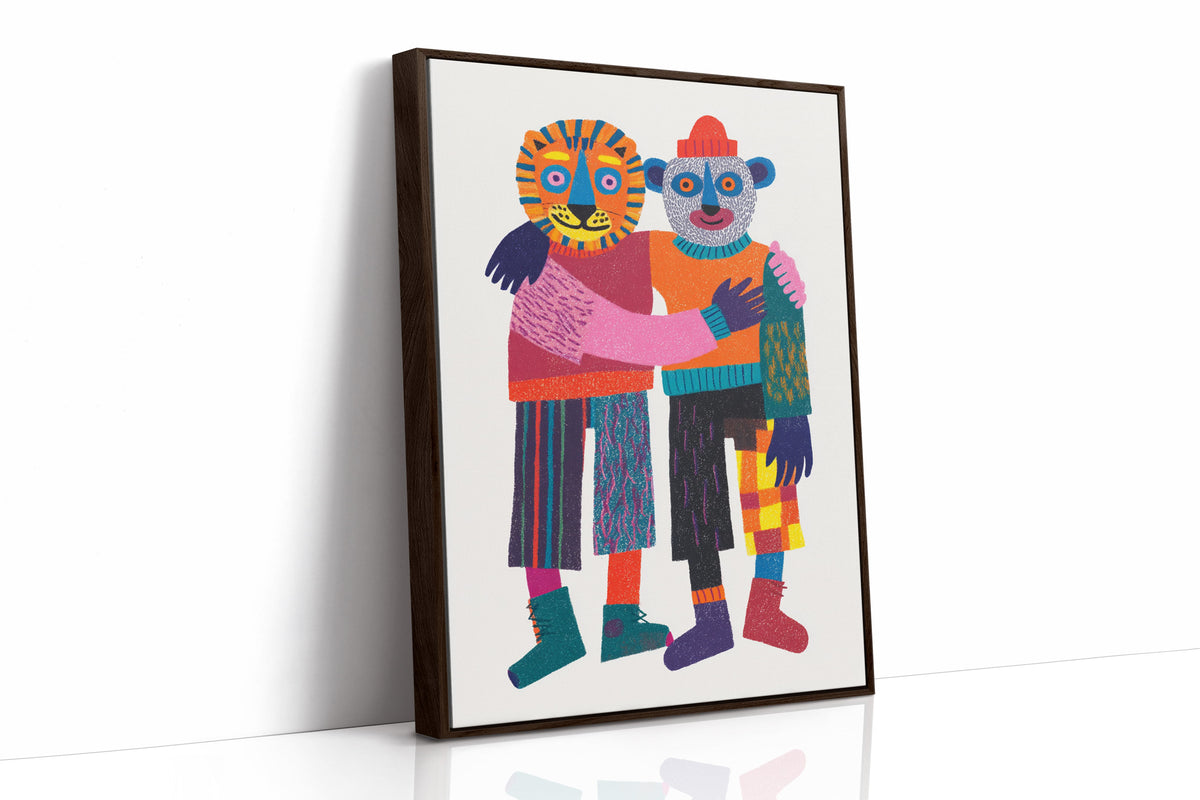 Embrace of Colorful Companionship