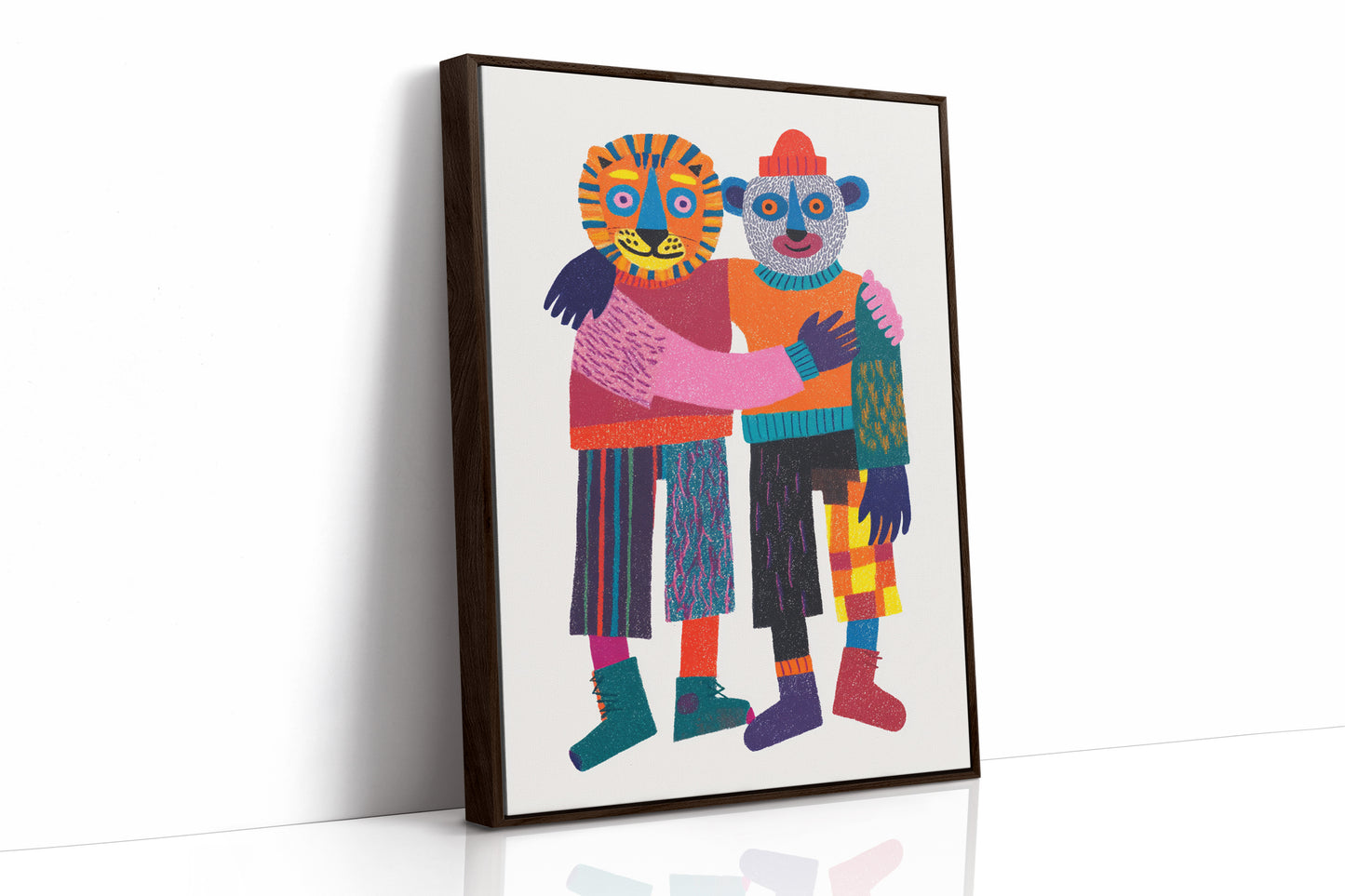 Embrace of Colorful Companionship
