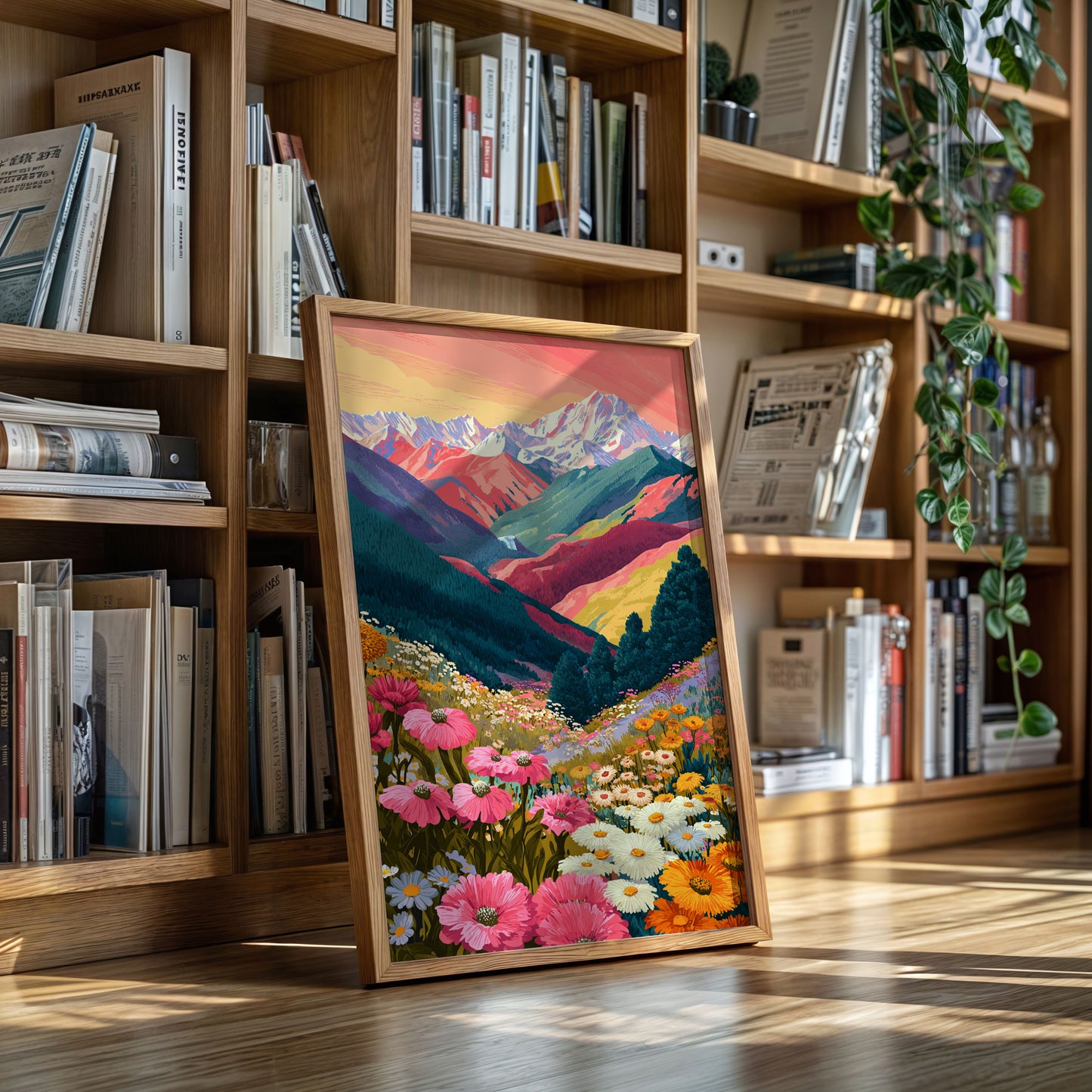 Mountains Adorned in Floral Splendor