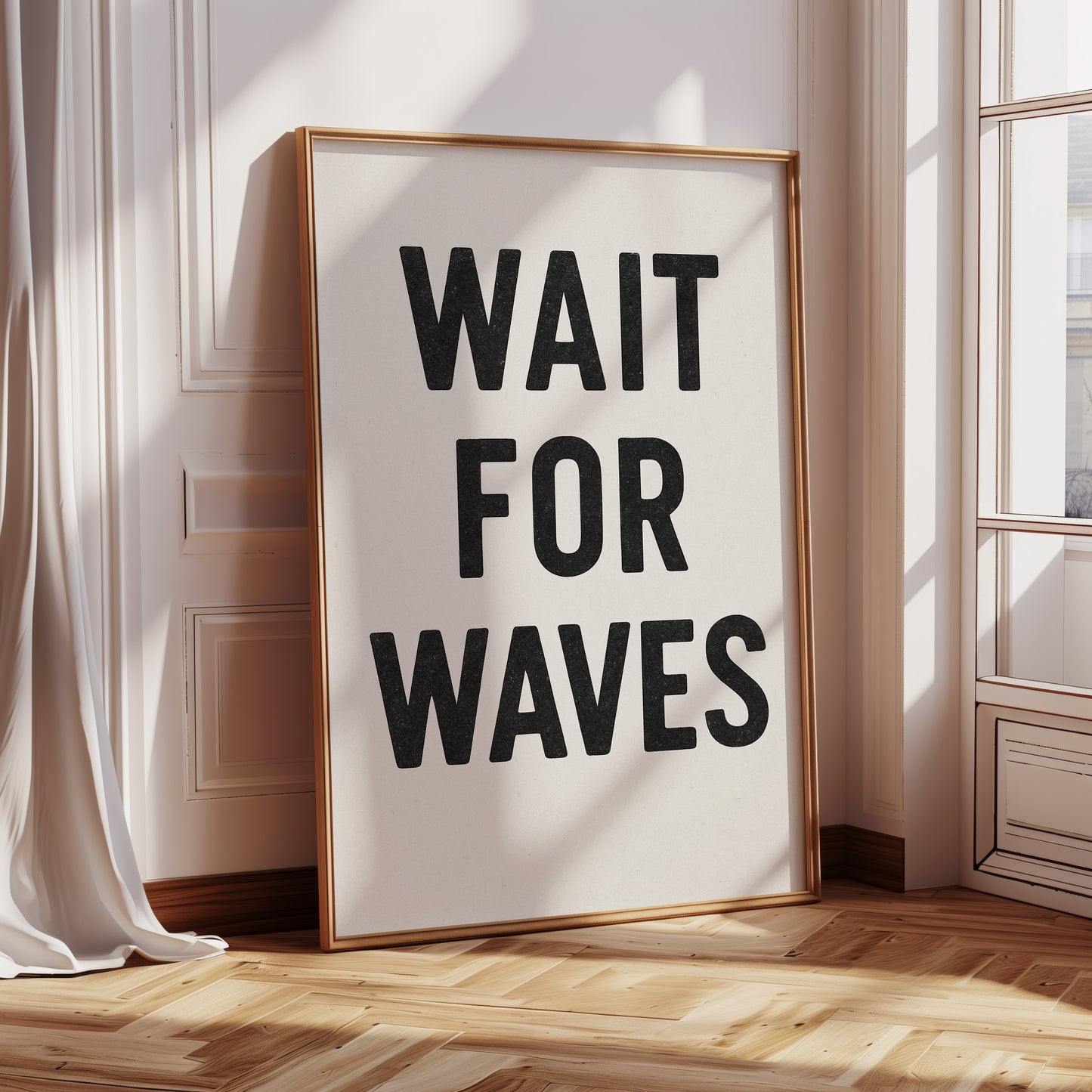 Wait for Waves Typography Print