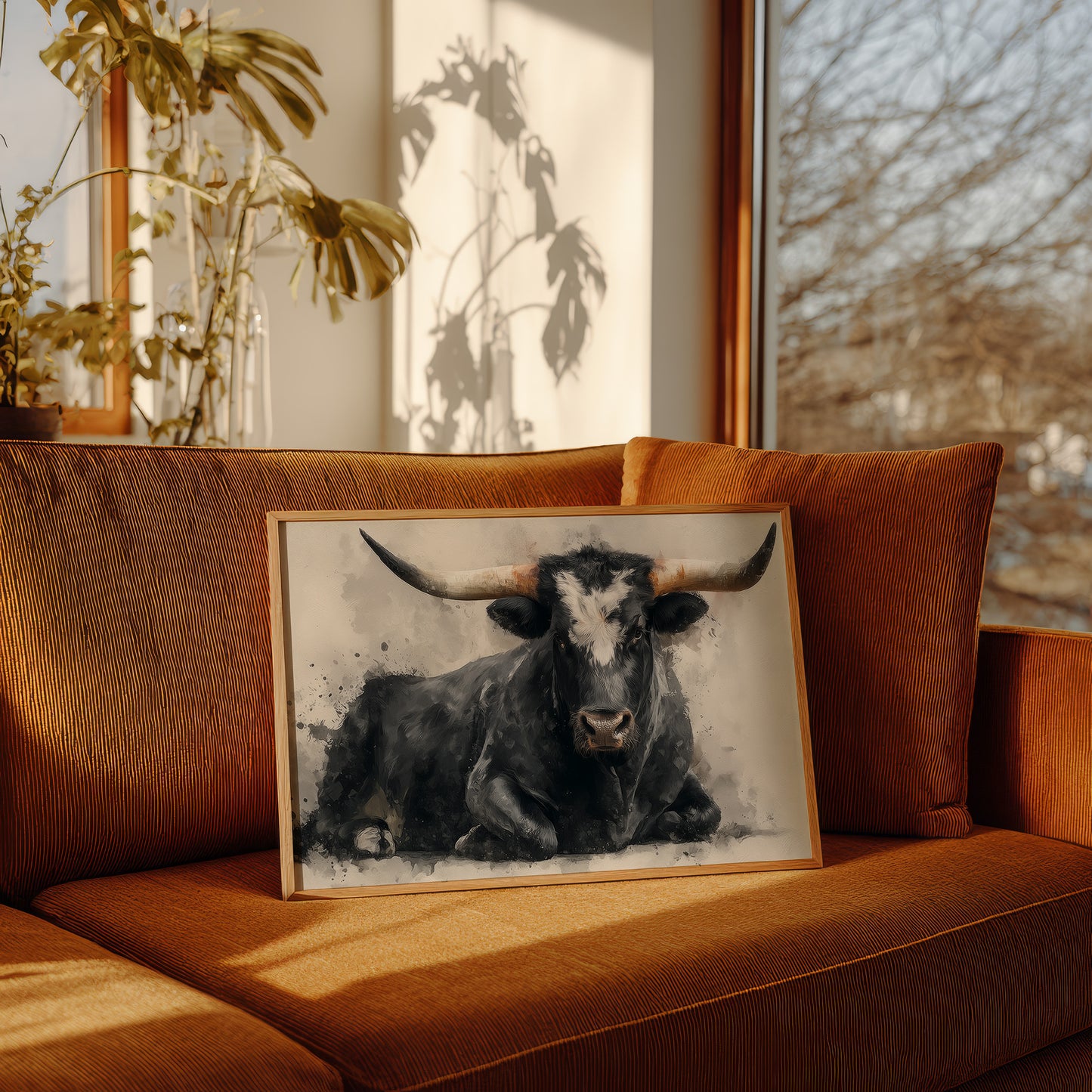 Black Bulls Rest Under Texas Stars