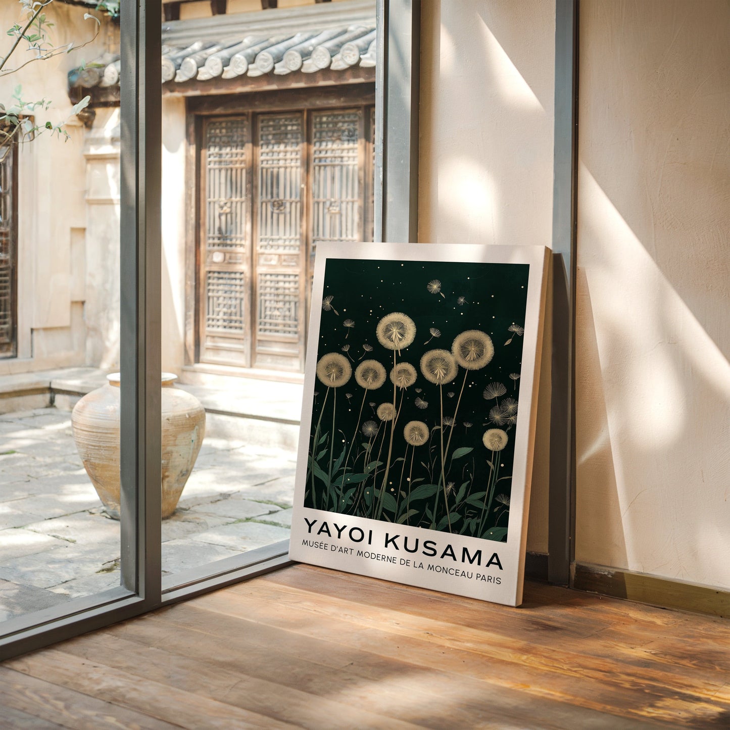 Ethereal Dandelion Dream – Kusama-Inspired Nightscape