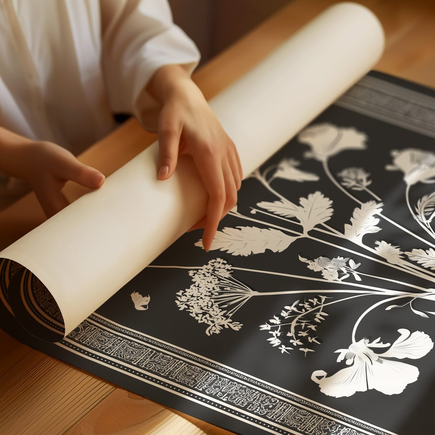 Botanist's Journal In Negative Space