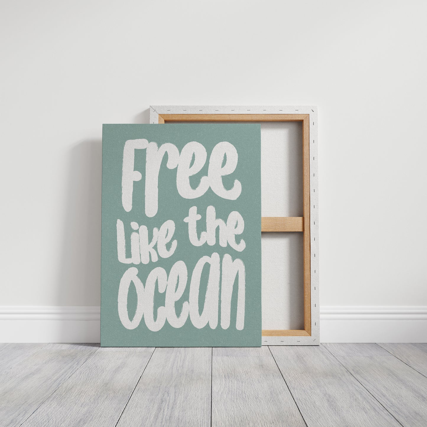 Seafoam Letters Spark Wild Freedom