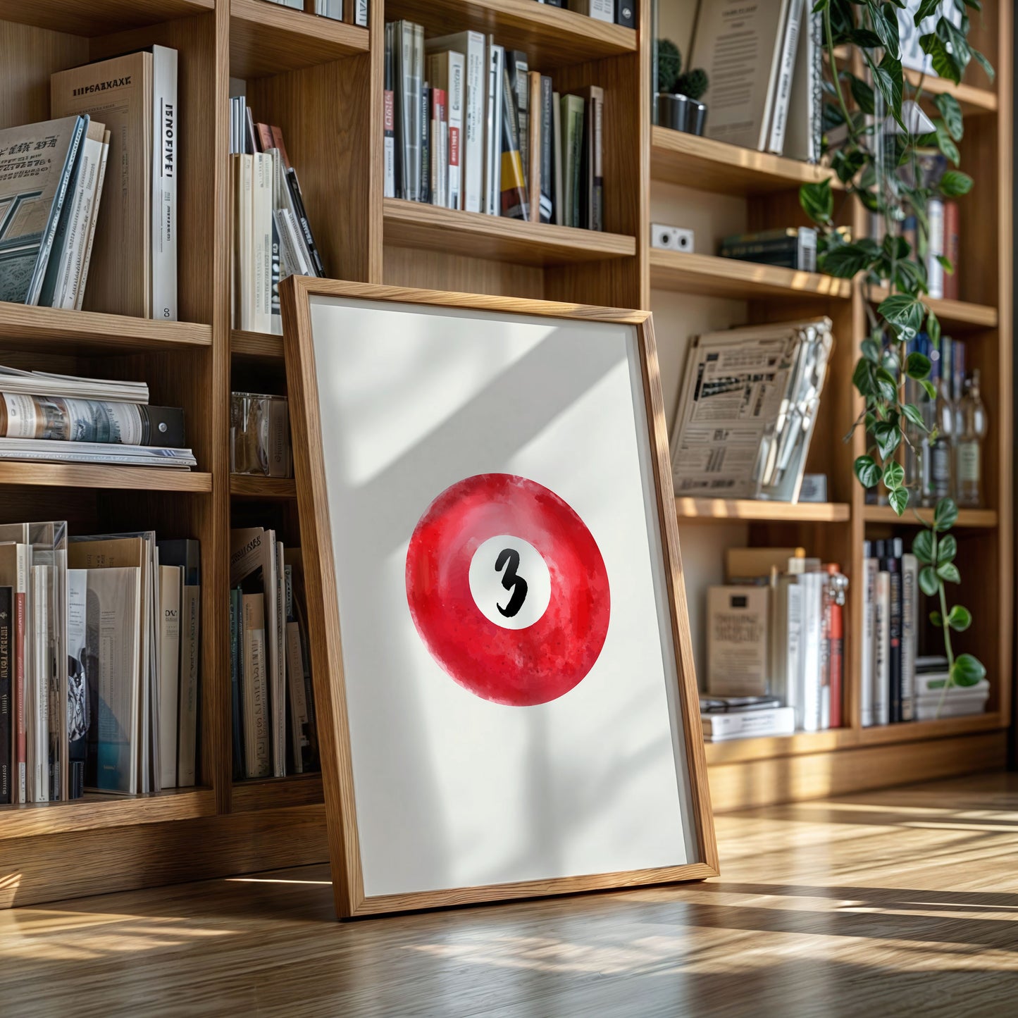 Lucky Number Three Glows Ruby