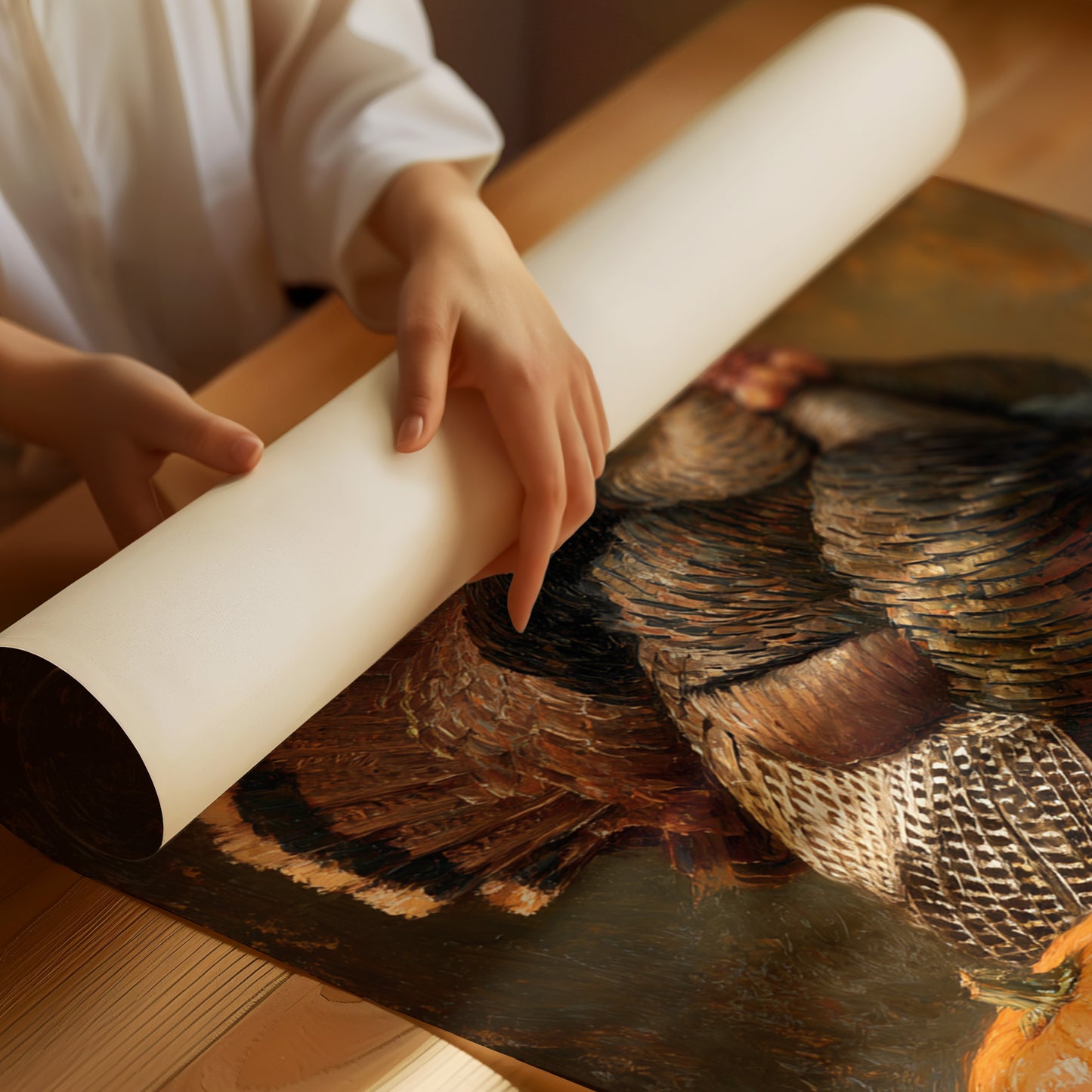 Harvest Pride Among Autumn Pumpkins