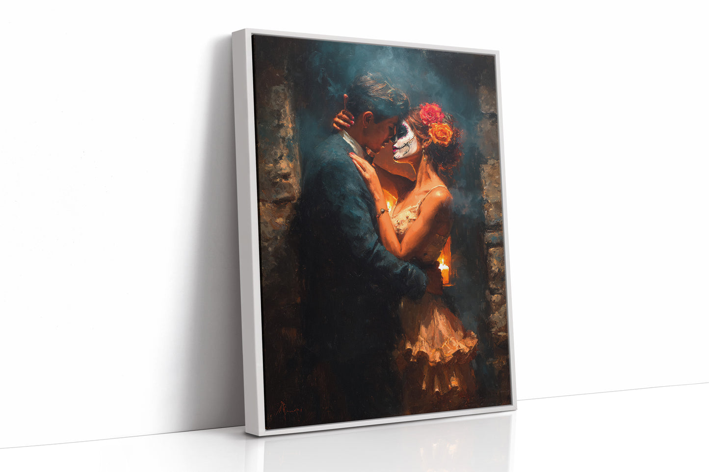 Embrace Beneath the Moonlit Veil