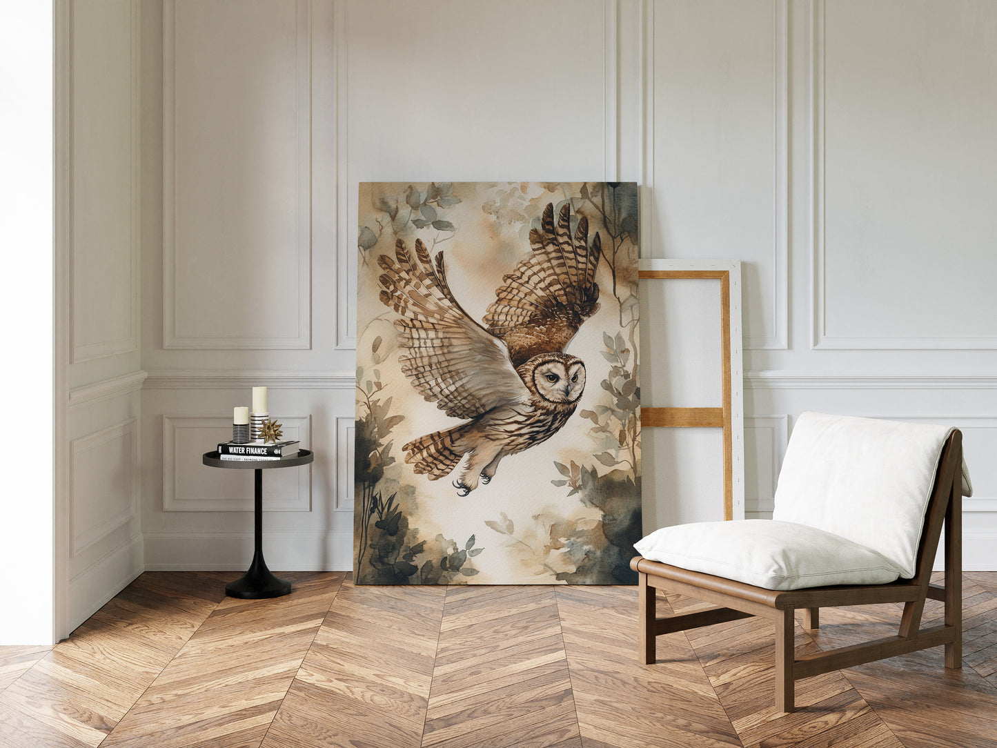Majestic Owl Watercolor Print - Nature Wildlife Art - Gallery Canvas image 14