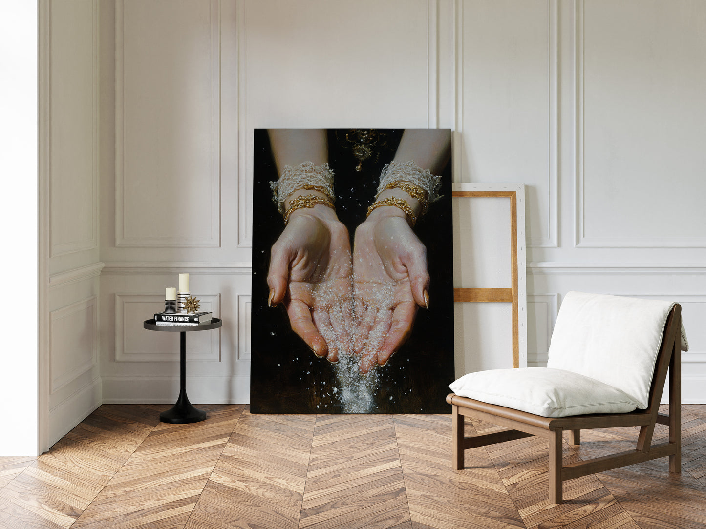 Glistening Moments Between Fingers