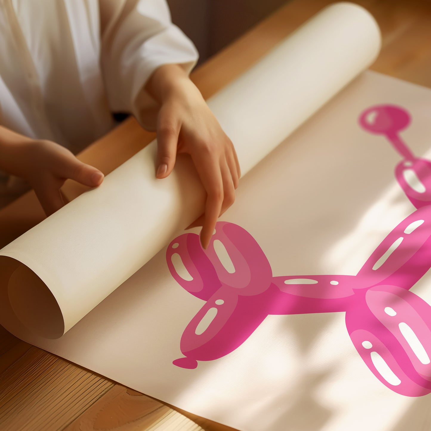 A Playful Moment in Pink