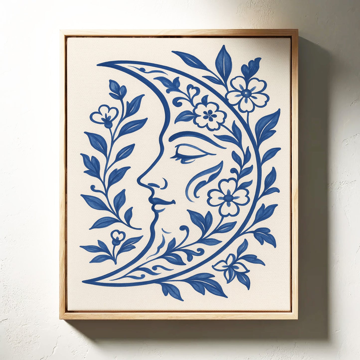 Floral Moon in Indigo Bloom
