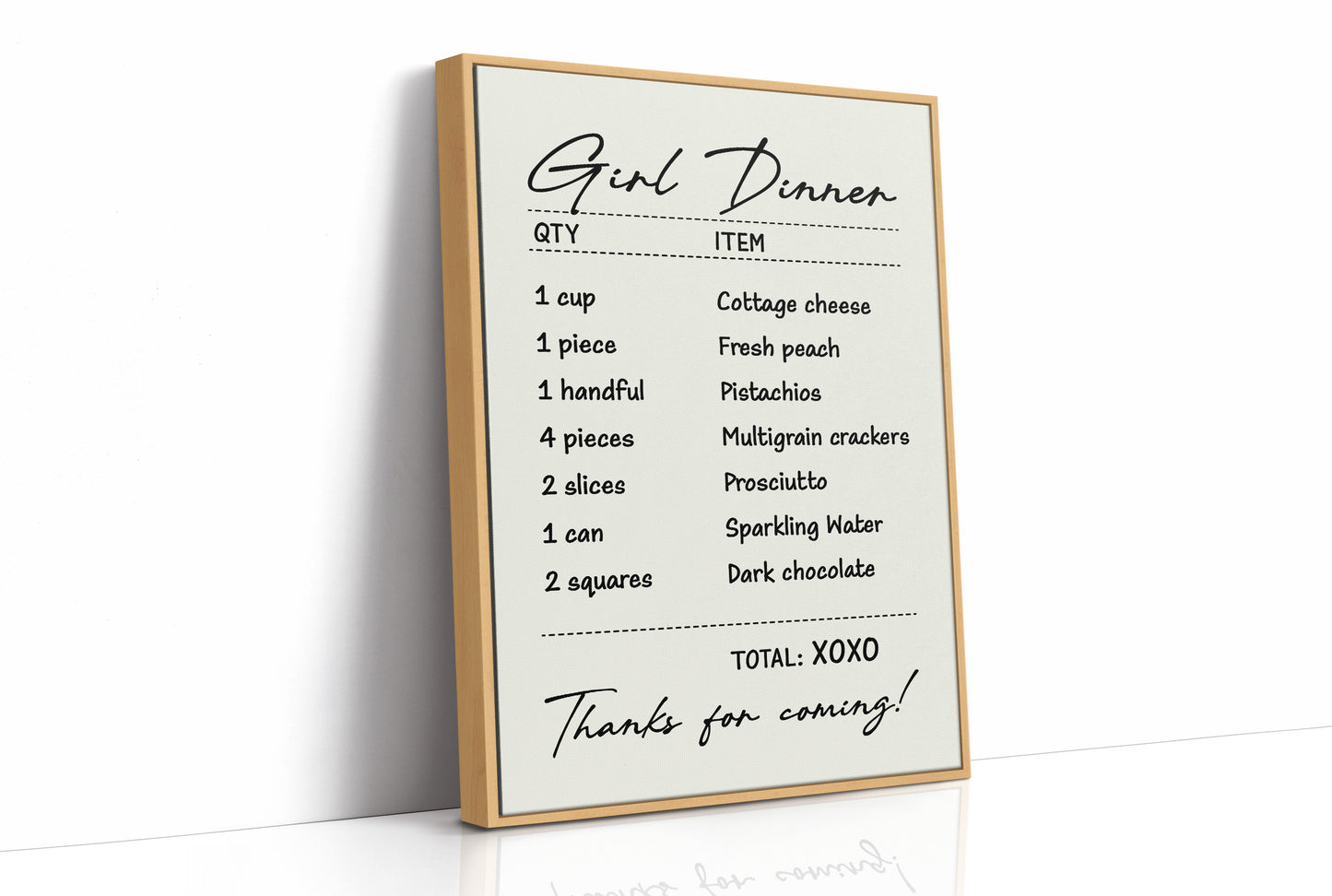 Girl Dinner, Take Three
