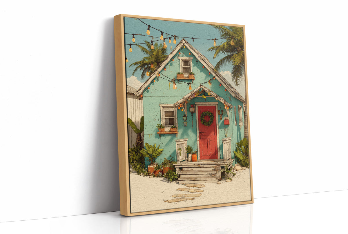 Holly Jolly Bungalow: Lights Strung Palm to Palm