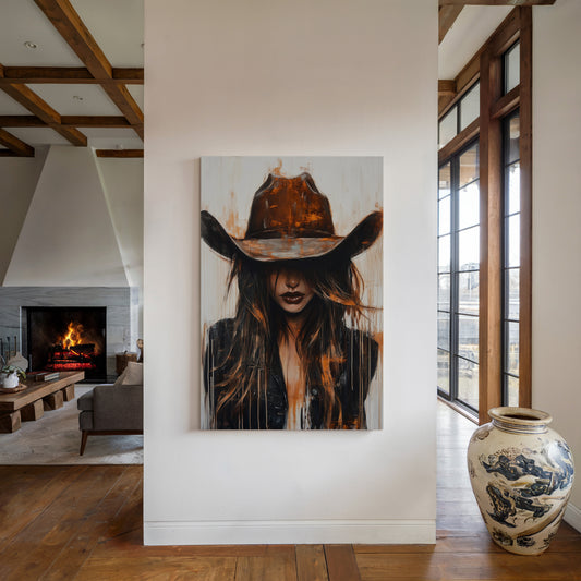 Cowgirl in Crimson – Modern Western Grit