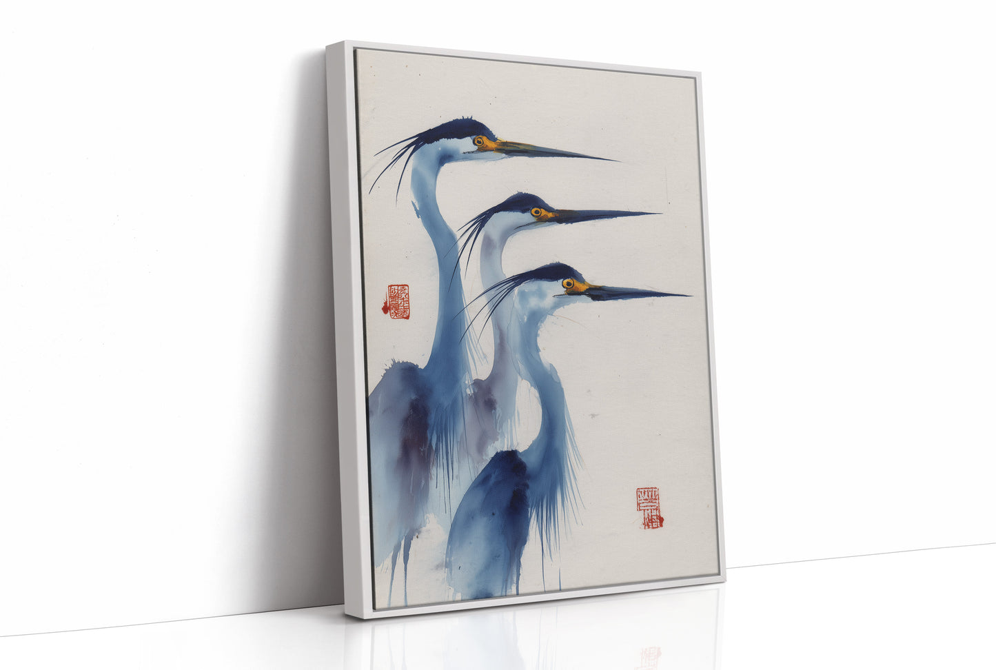 Blue Herons Dance In Morning Light