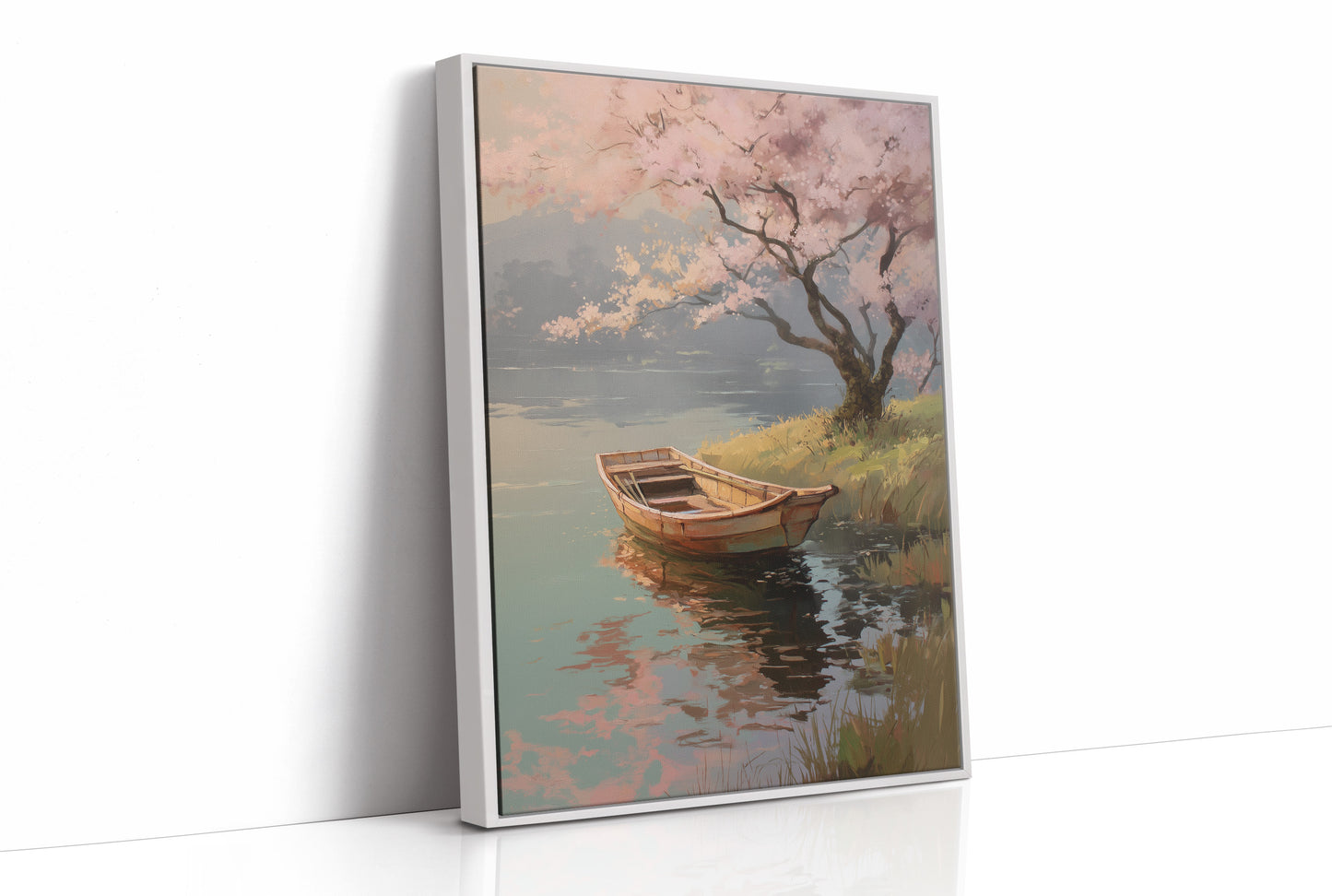 Cherry Blossoms Guard The Quiet Harbor