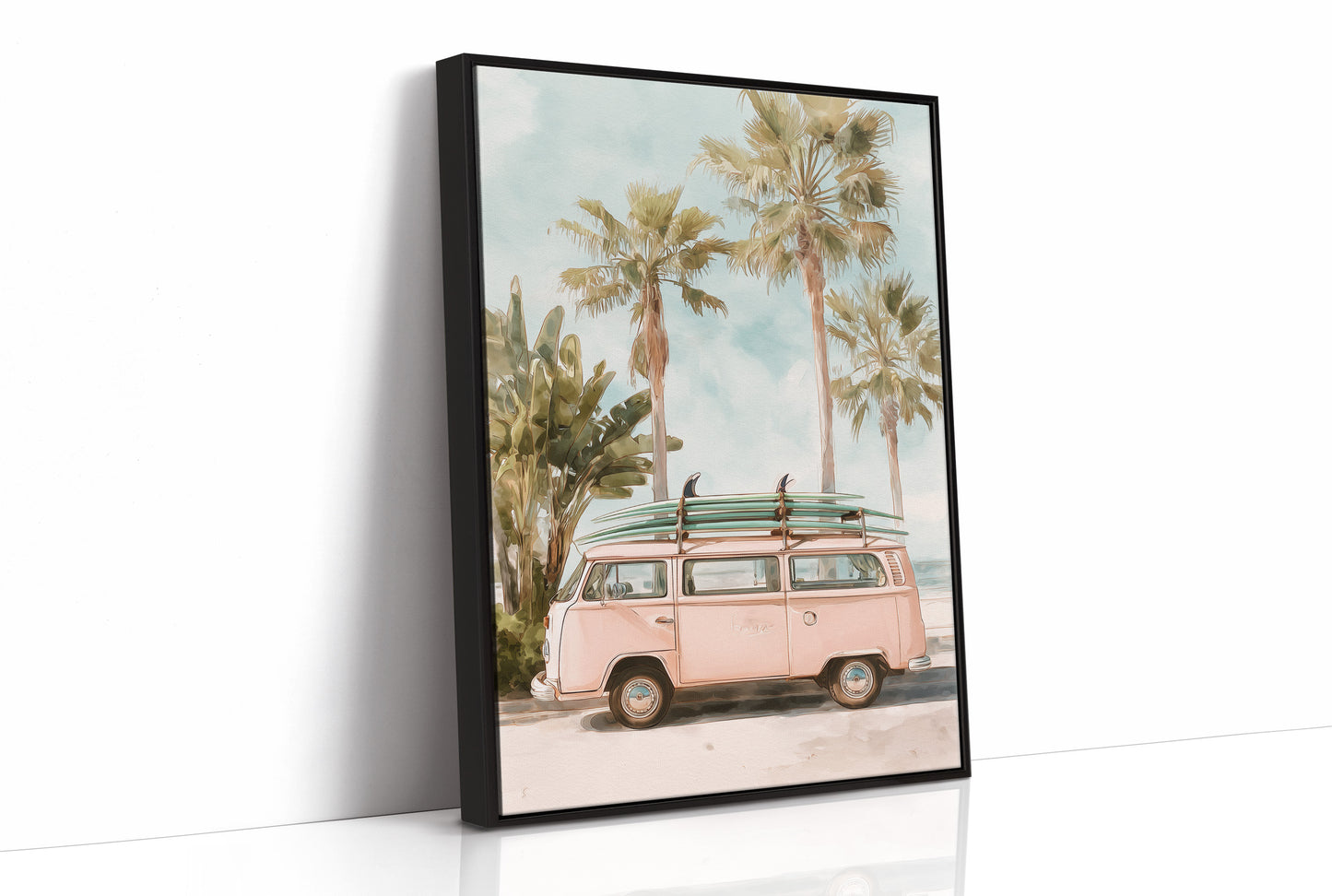 Parked Between Palm Trees