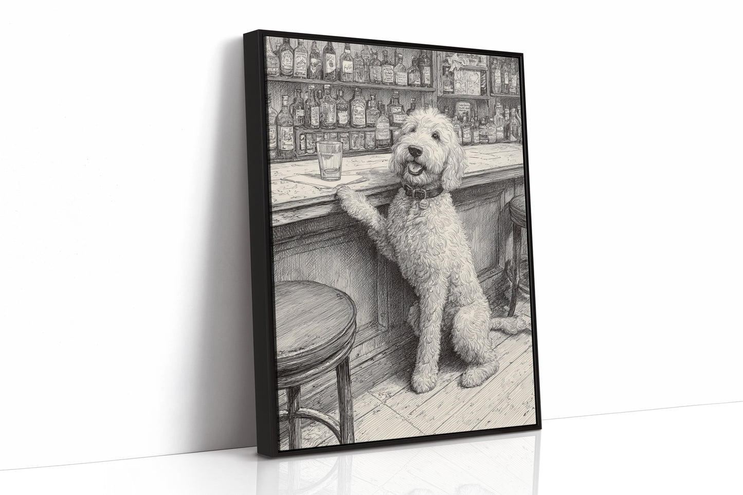 Paws Resting on the Bar