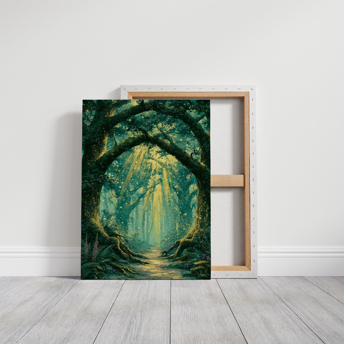 Golden Rays Through the Grove