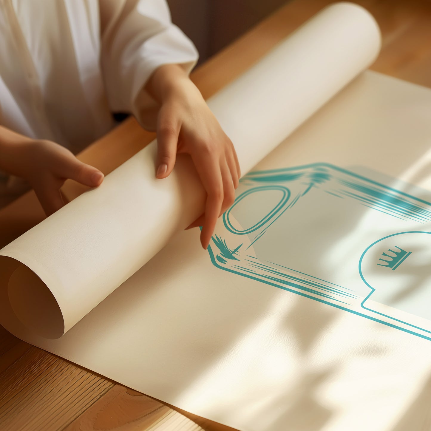 Azure Glass Catches Morning Light