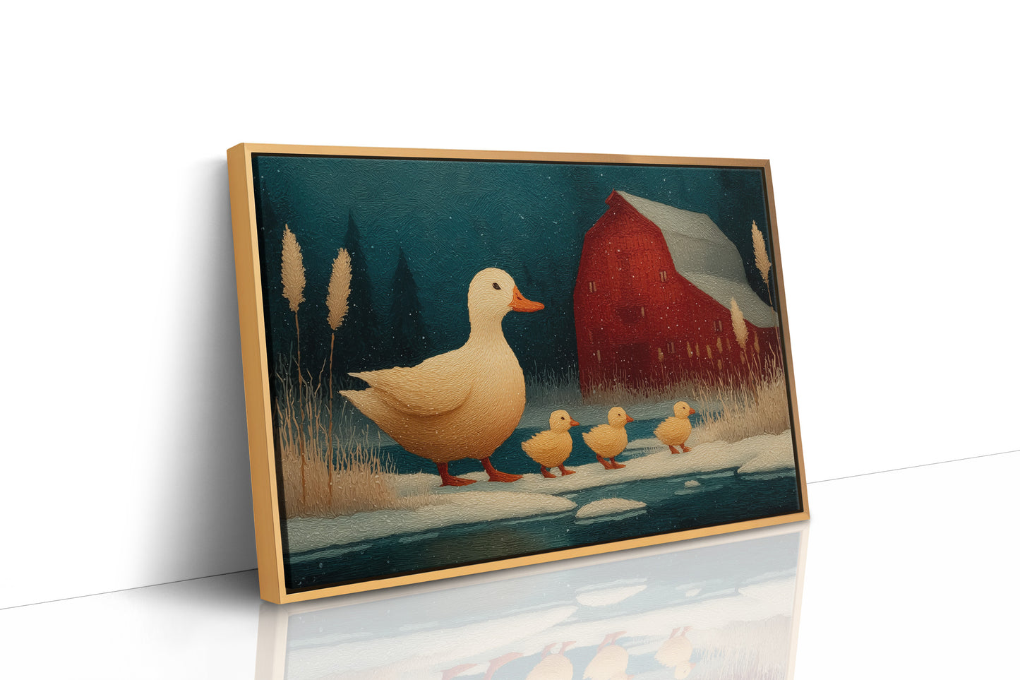 Duckling Parade at Dusk