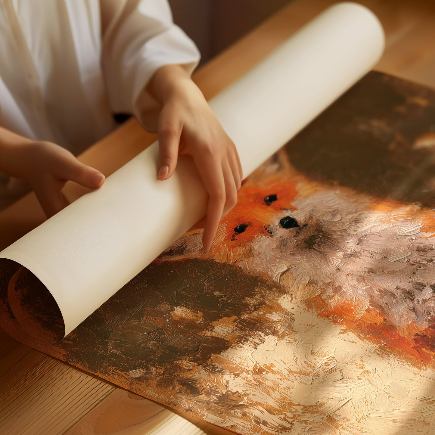 Fox With A Plunger Hat