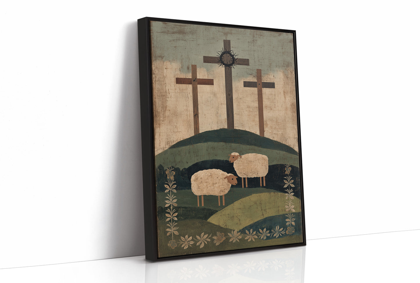 Sheep Graze Below Sacred Hills