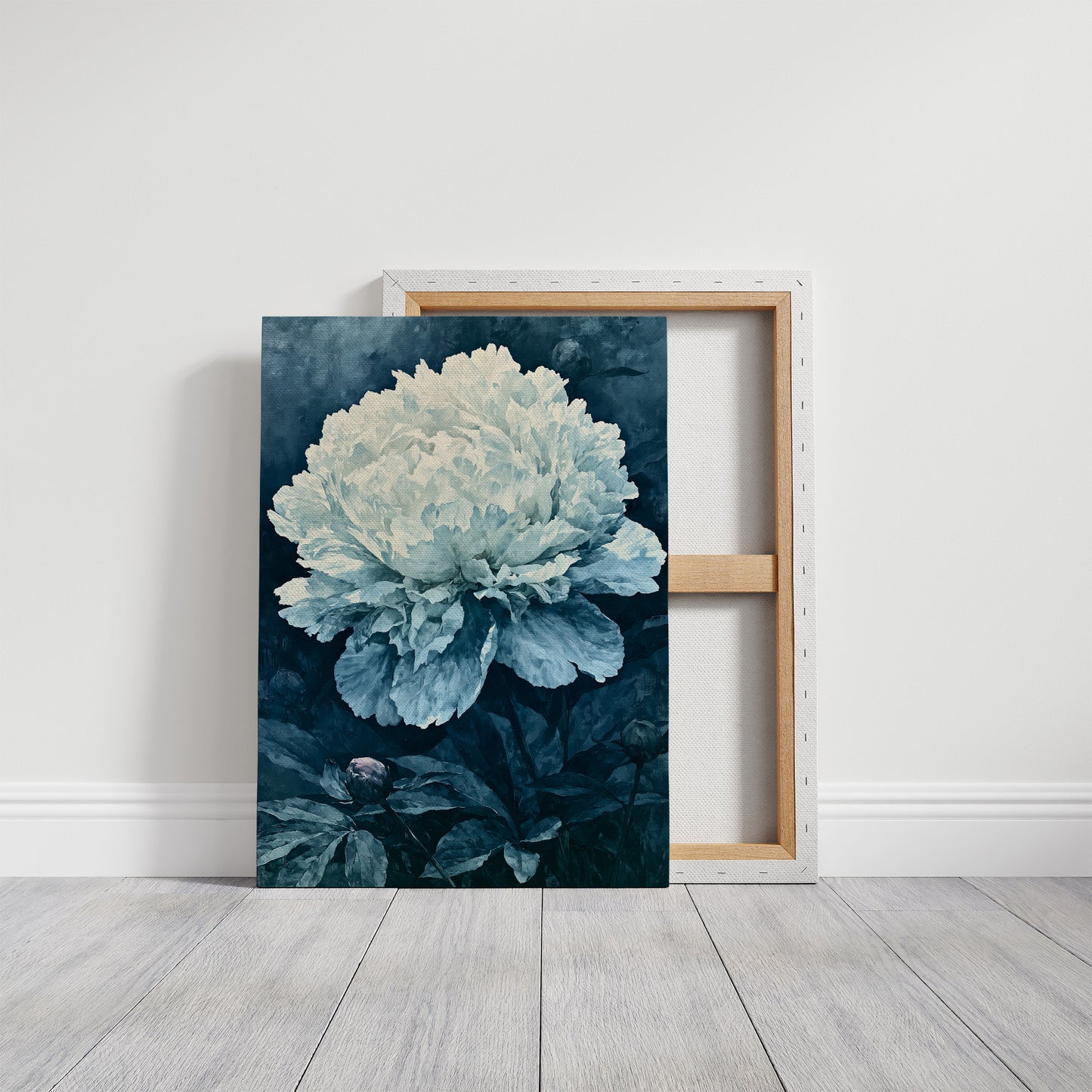 Frosted Peony in Blue