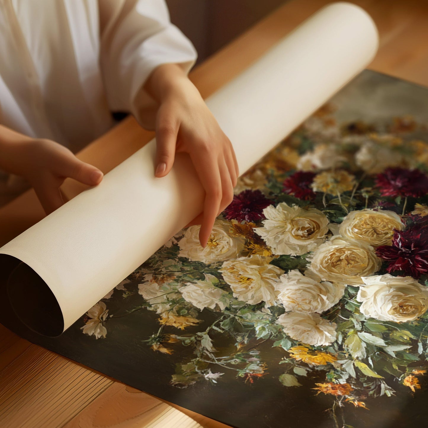 Roses And Dahlias Paint Autumn's Symphony