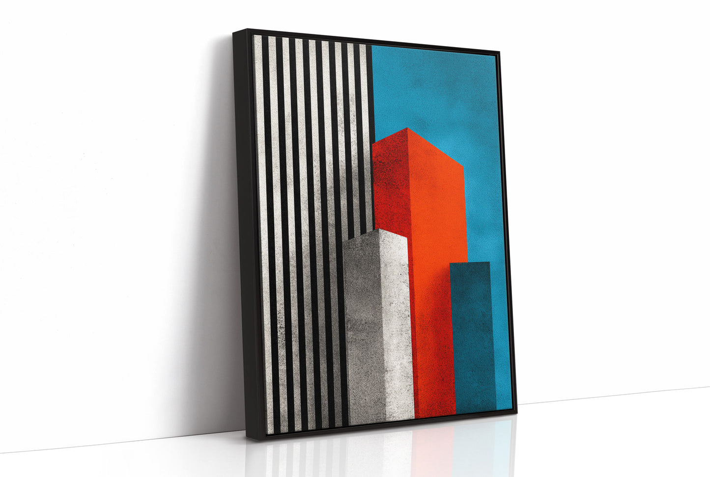 Towers in Red and Blue