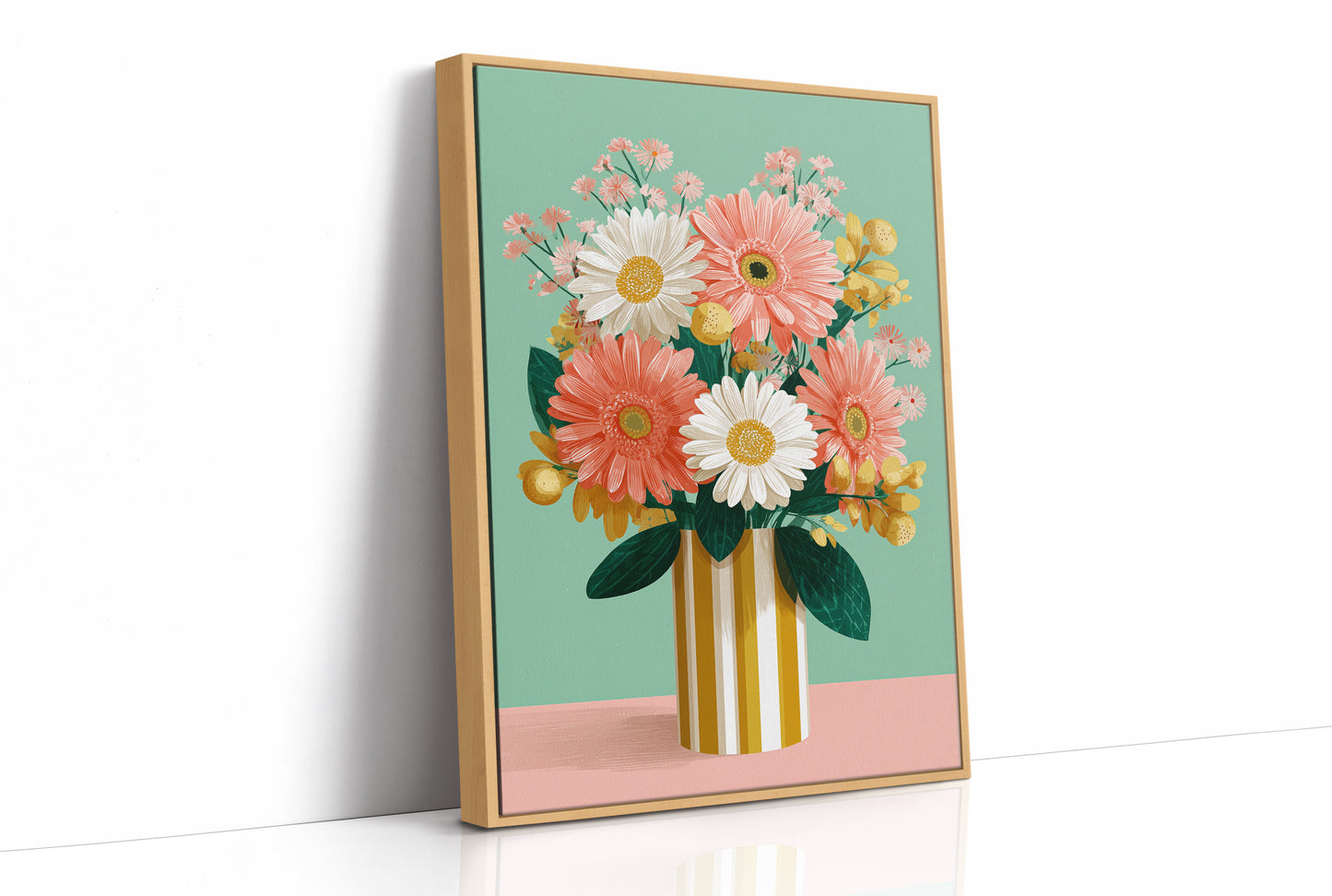 Sunday Flowers in a Striped Vase