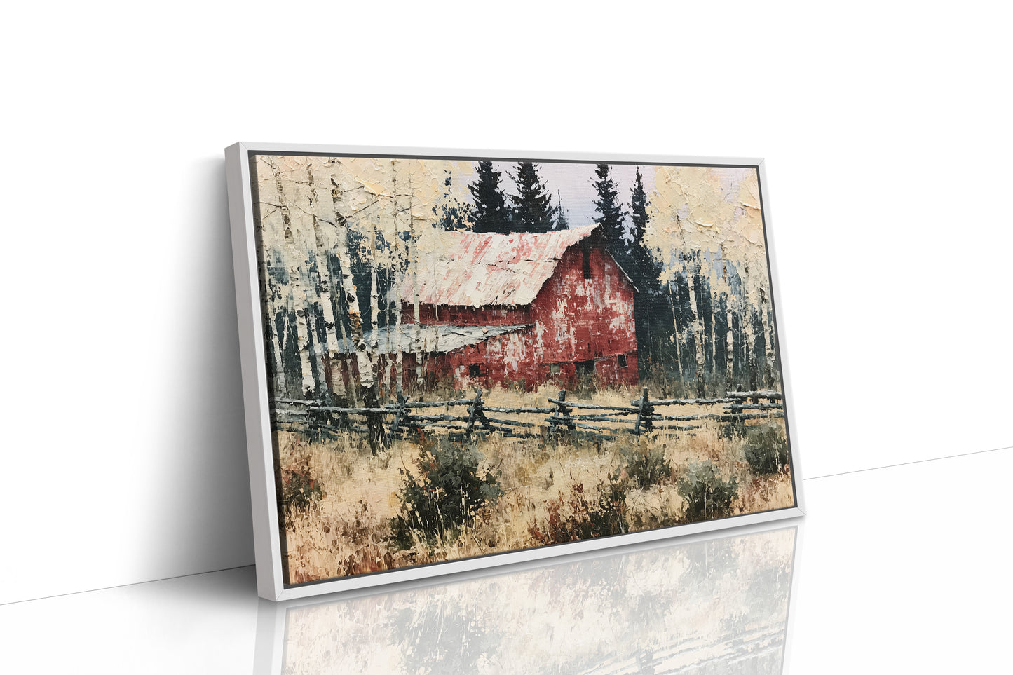 Weathered Red Barn at Aspen's Edge