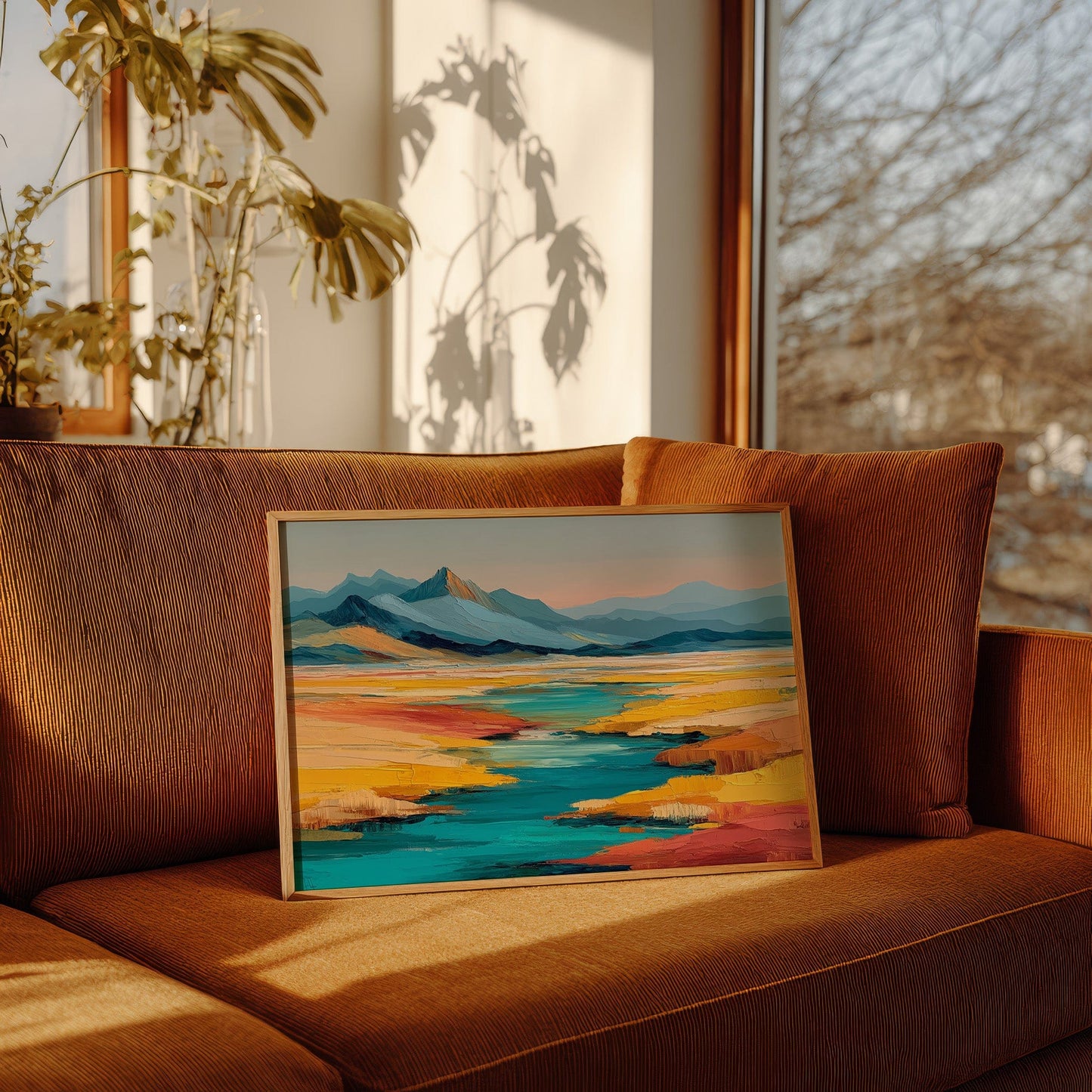 Turquoise Rivers Meet Golden Prairie