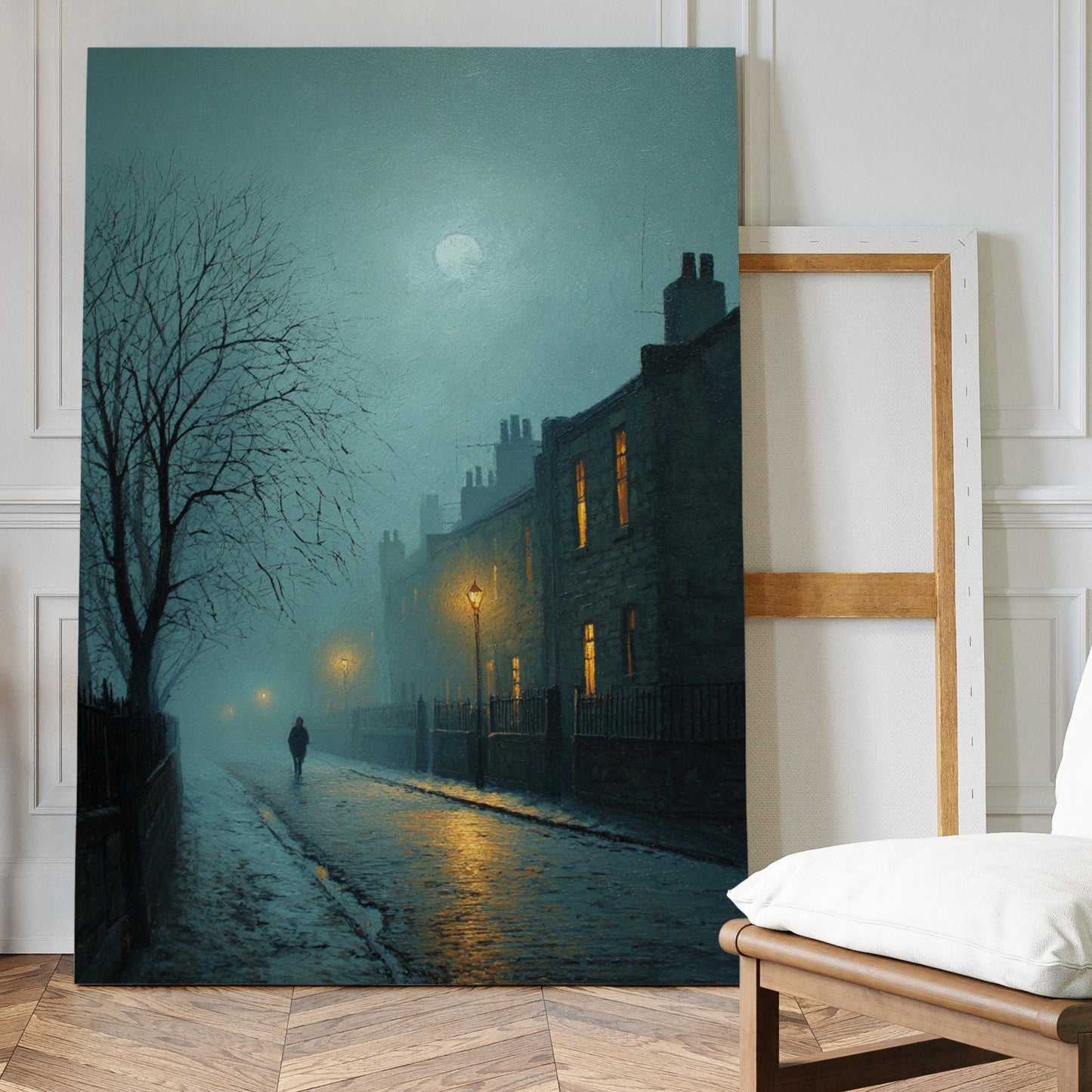 A Lantern's Glow in Fog