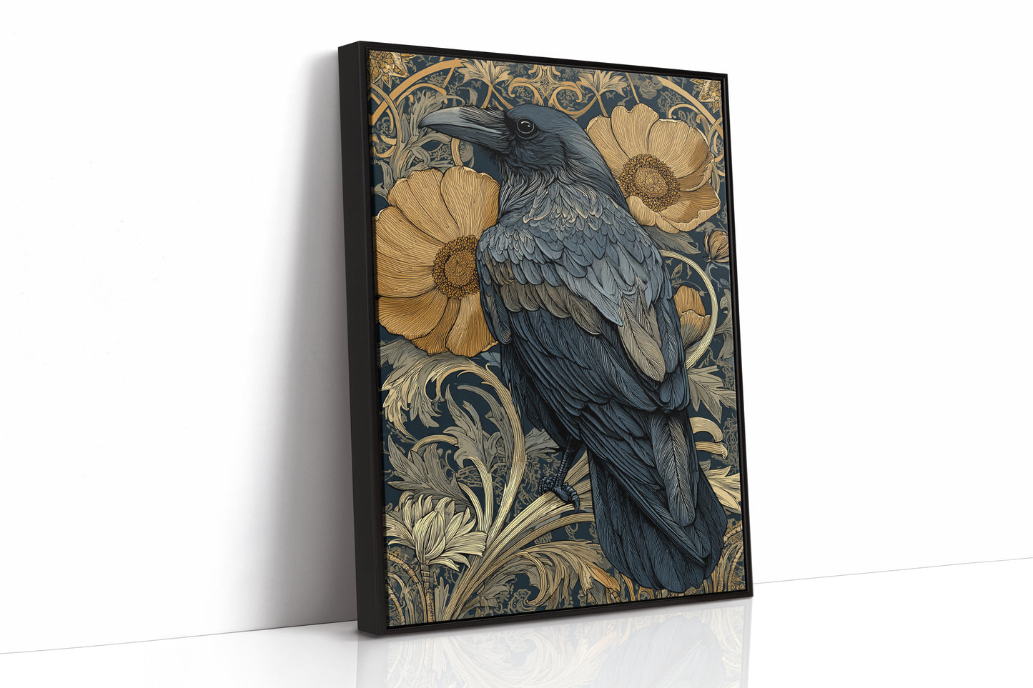 A Raven Among Golden Blooms