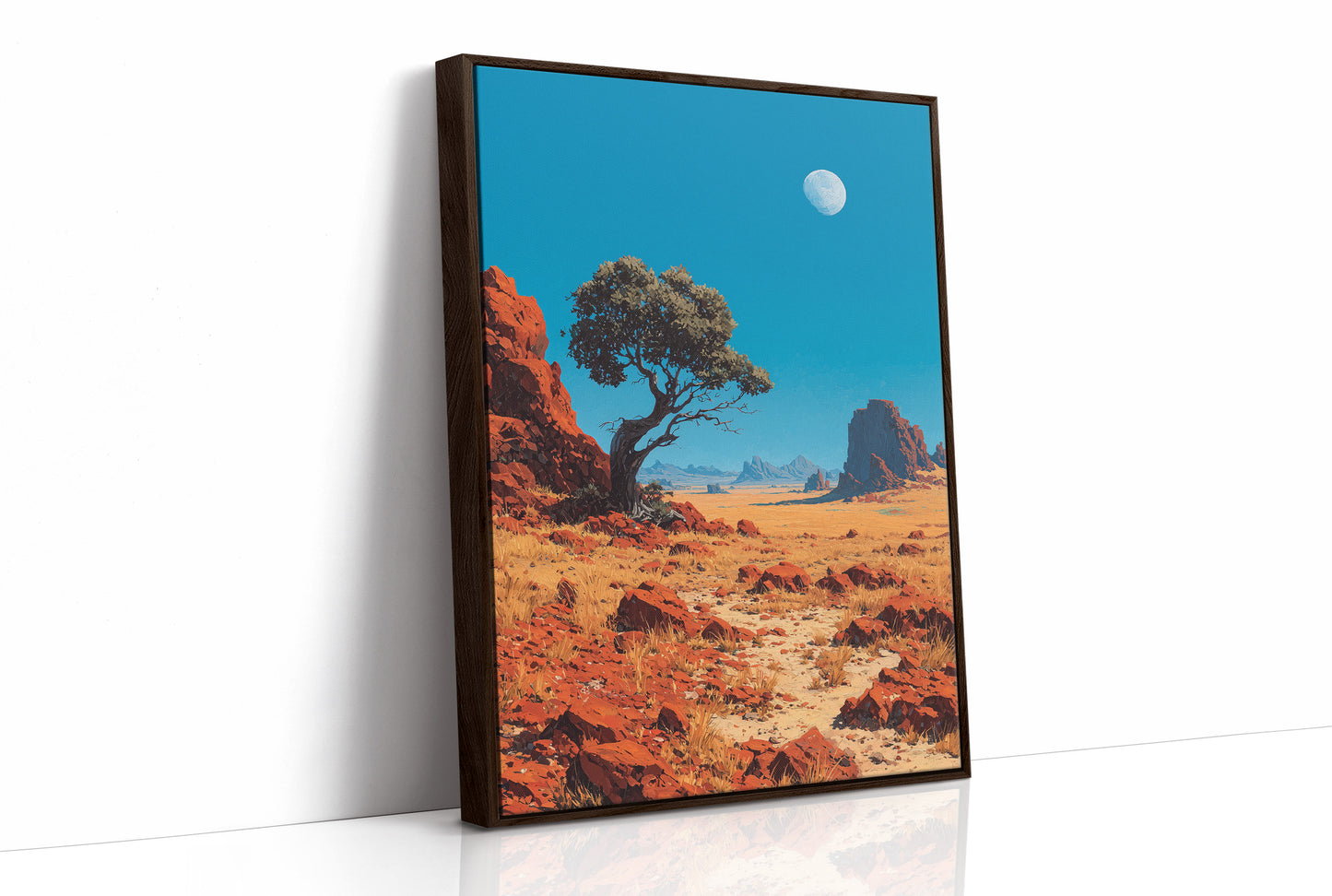 Noon Moon Over Red Country