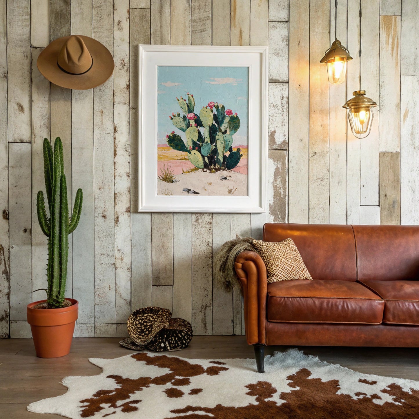 Cacti Bloom in Desert Light