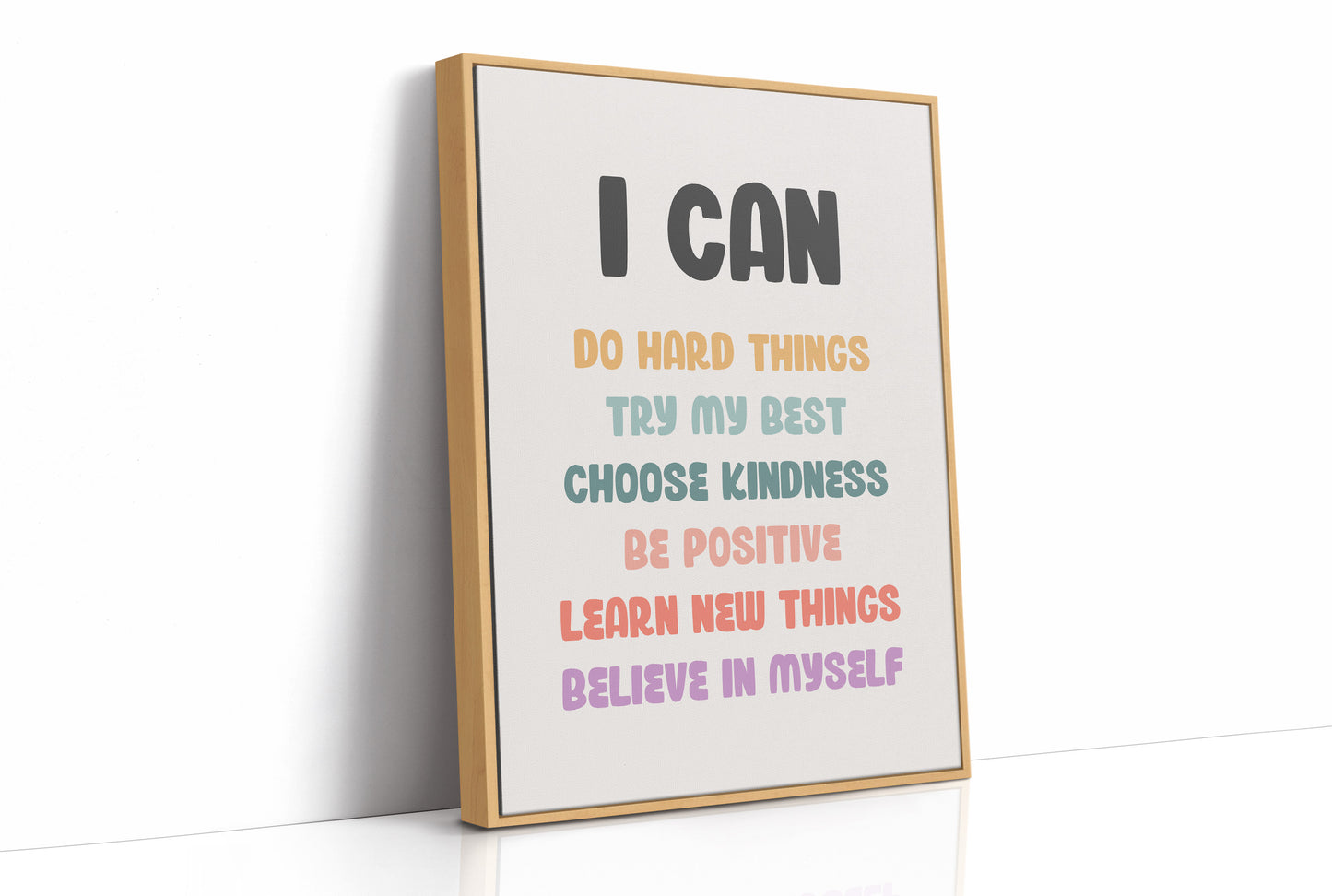 I Can Affirmations Kids Motivation Poster