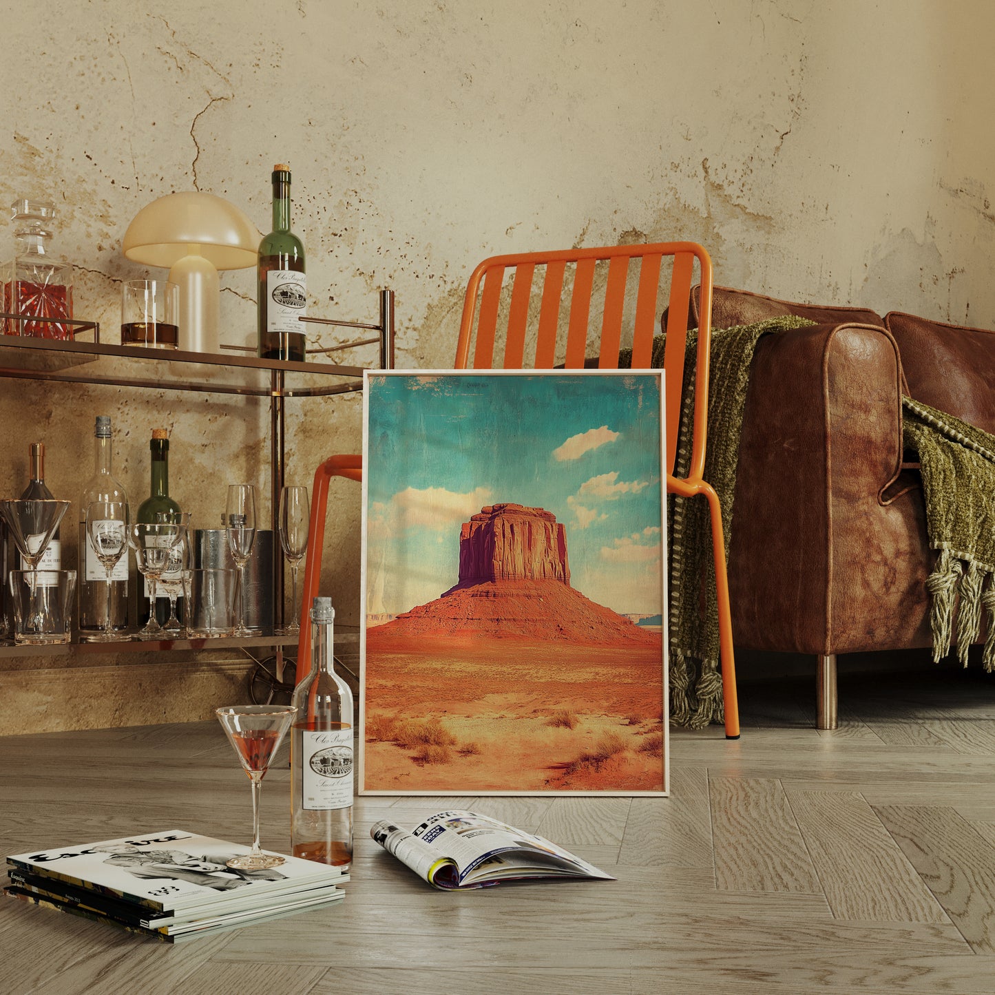 Monument Blaze: Butte Under Western Sky