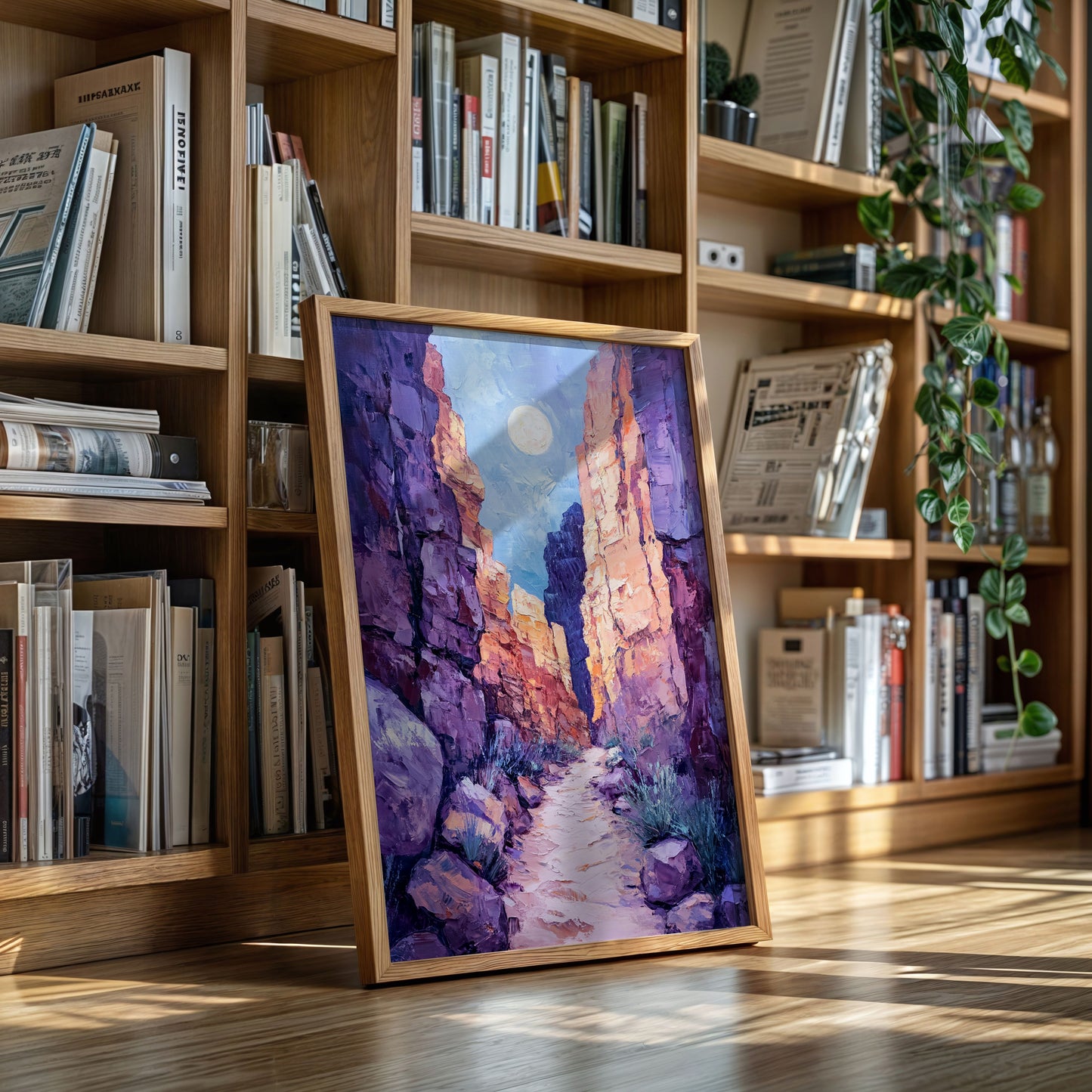 Moonrise Trail Through Painted Canyons