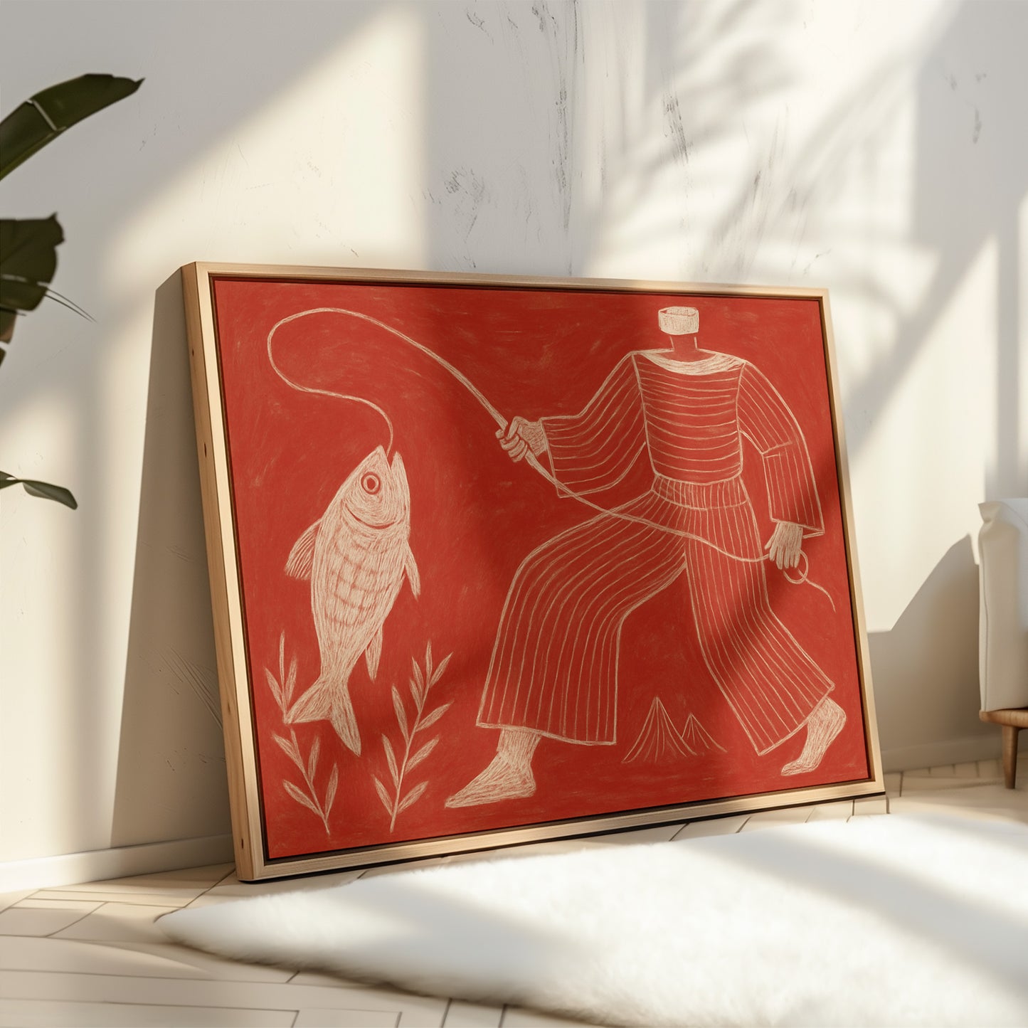 Catch of the Day in Red Chalk