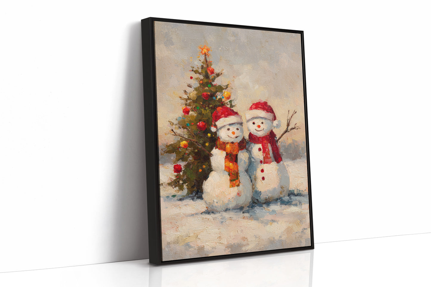 Frosty Friends Under Twinkling Lights