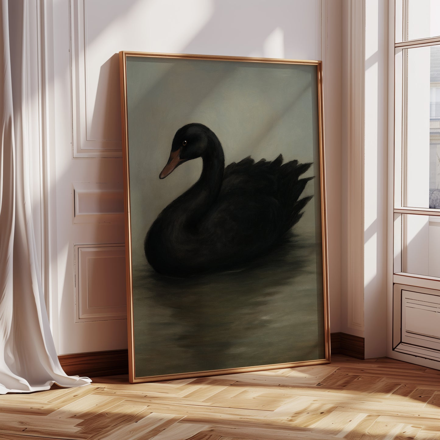 Black Swan on Still Water