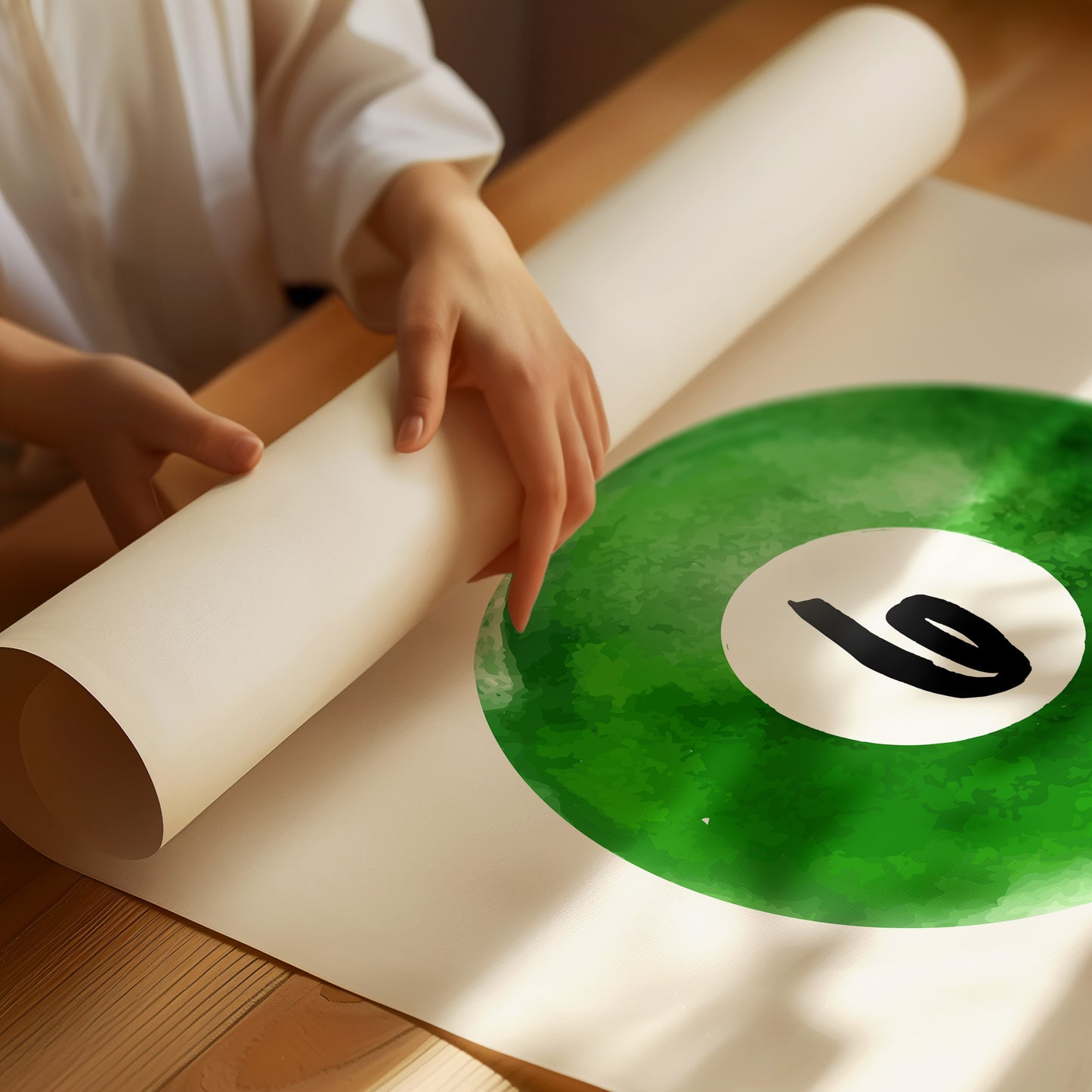 Lucky Six Floats In Emerald Depths