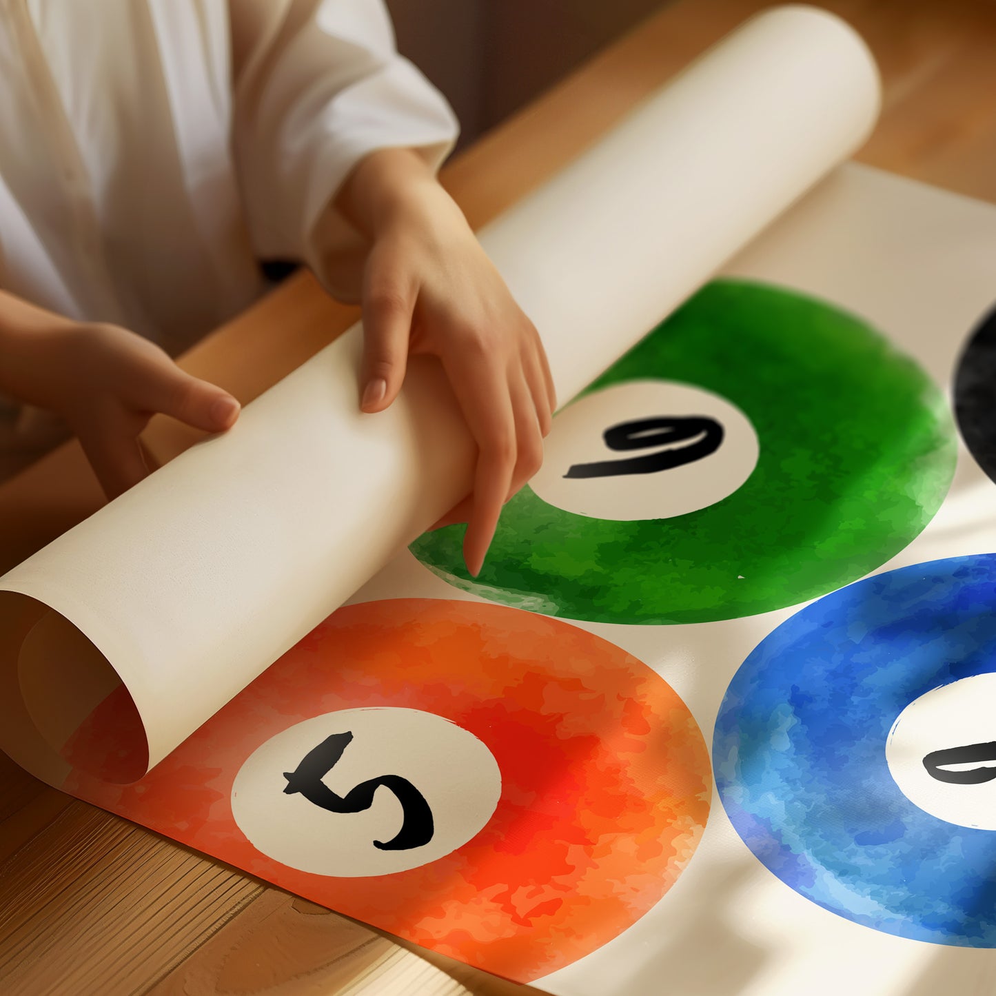 Lucky Numbers Dance In Watercolor