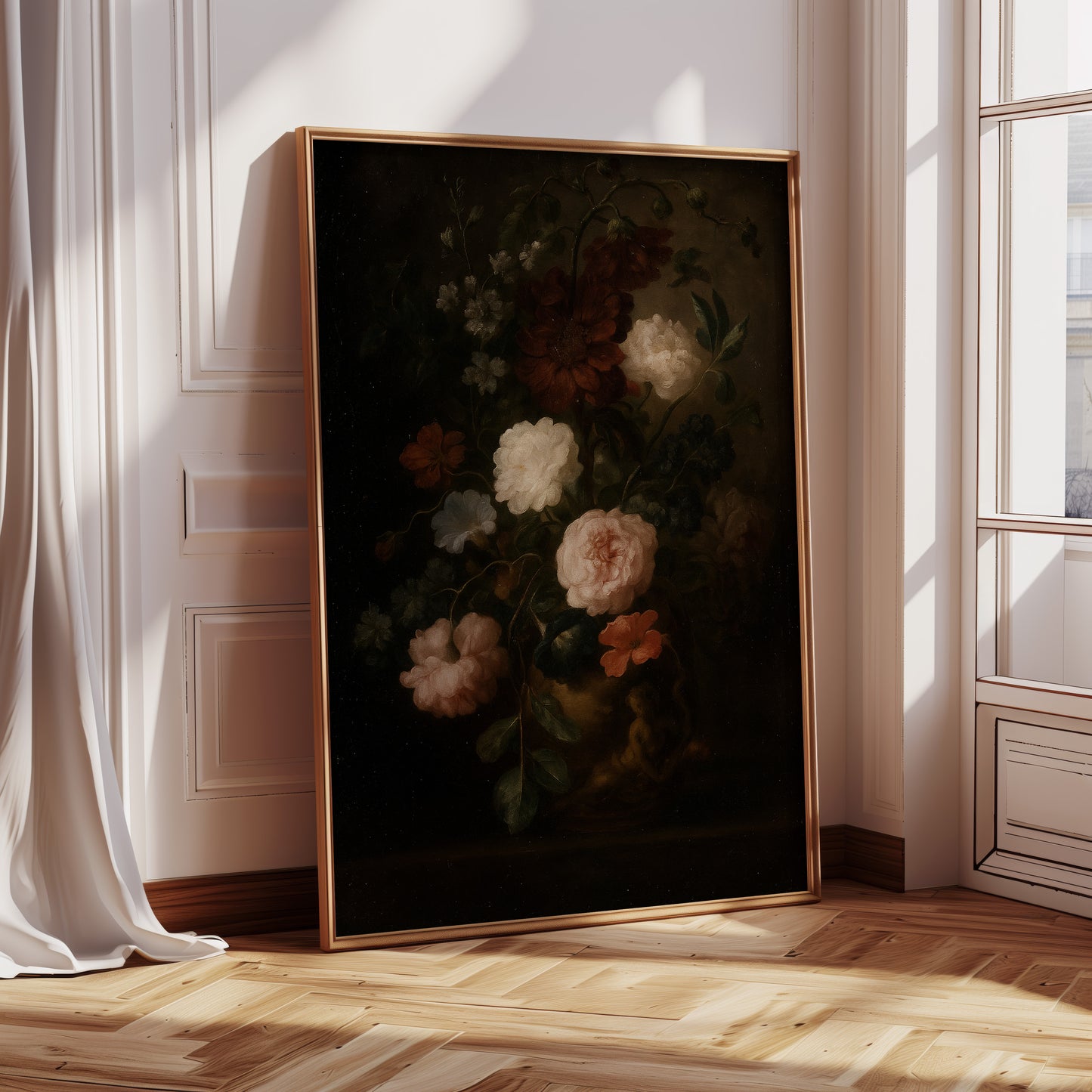 Baroque Vase of Blushing Petals